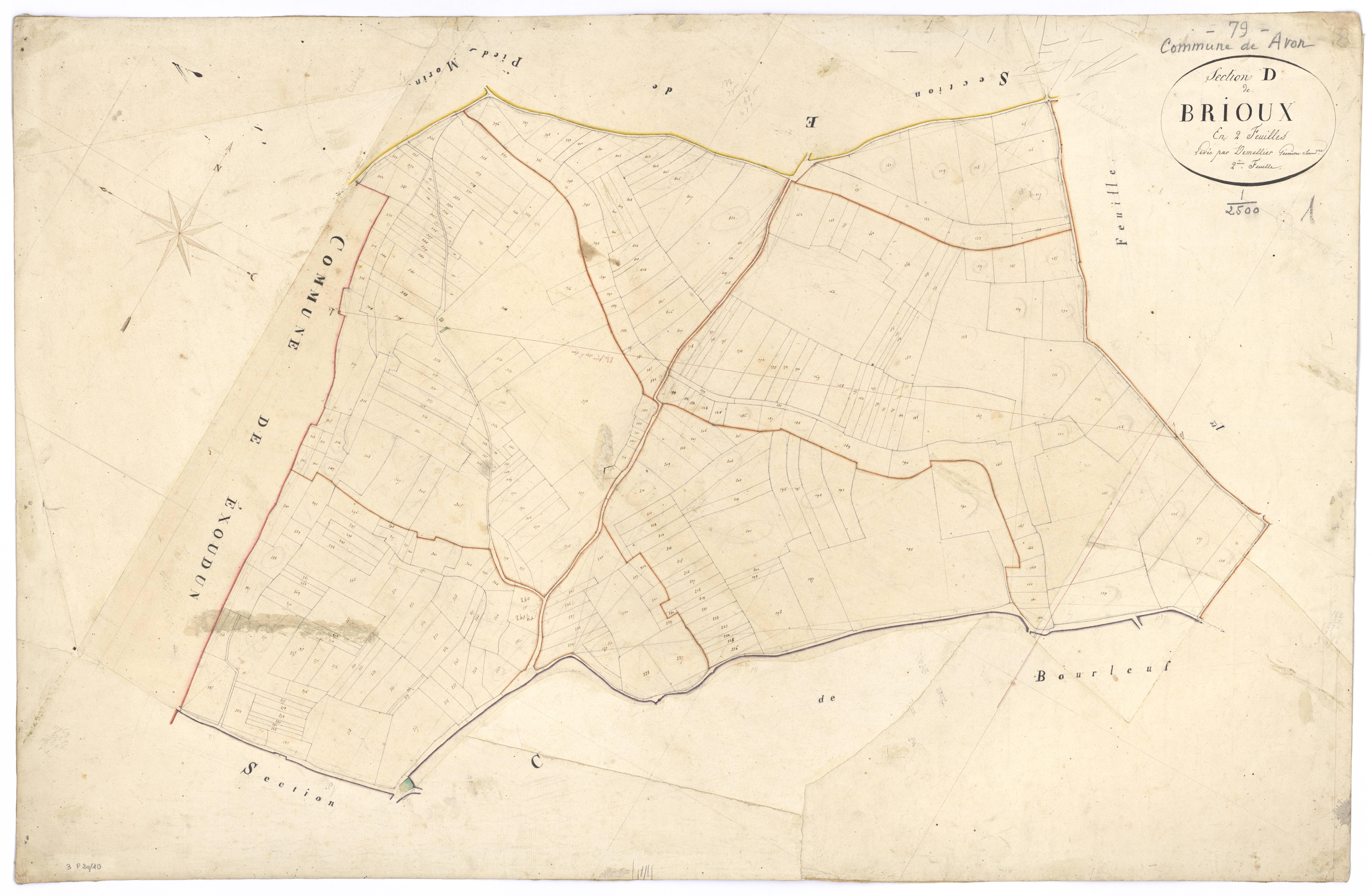 Avon - FRAD079_CADASTRE_NAPOLEONIEN Section D2 dite de Brioux 