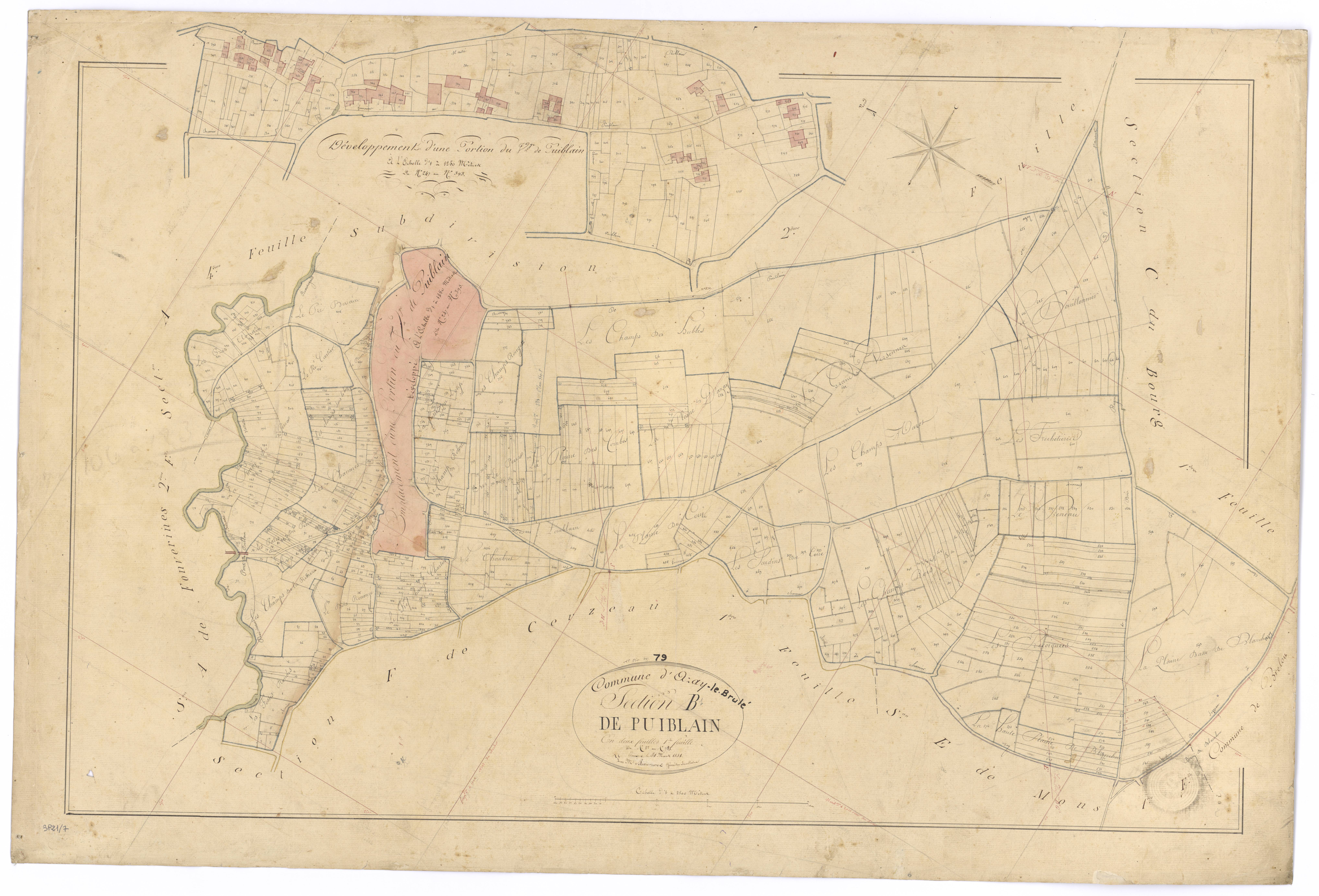 Azay-le-Brûlé - FRAD079_CADASTRE_NAPOLEONIEN Section B1 dite de Puiblain 