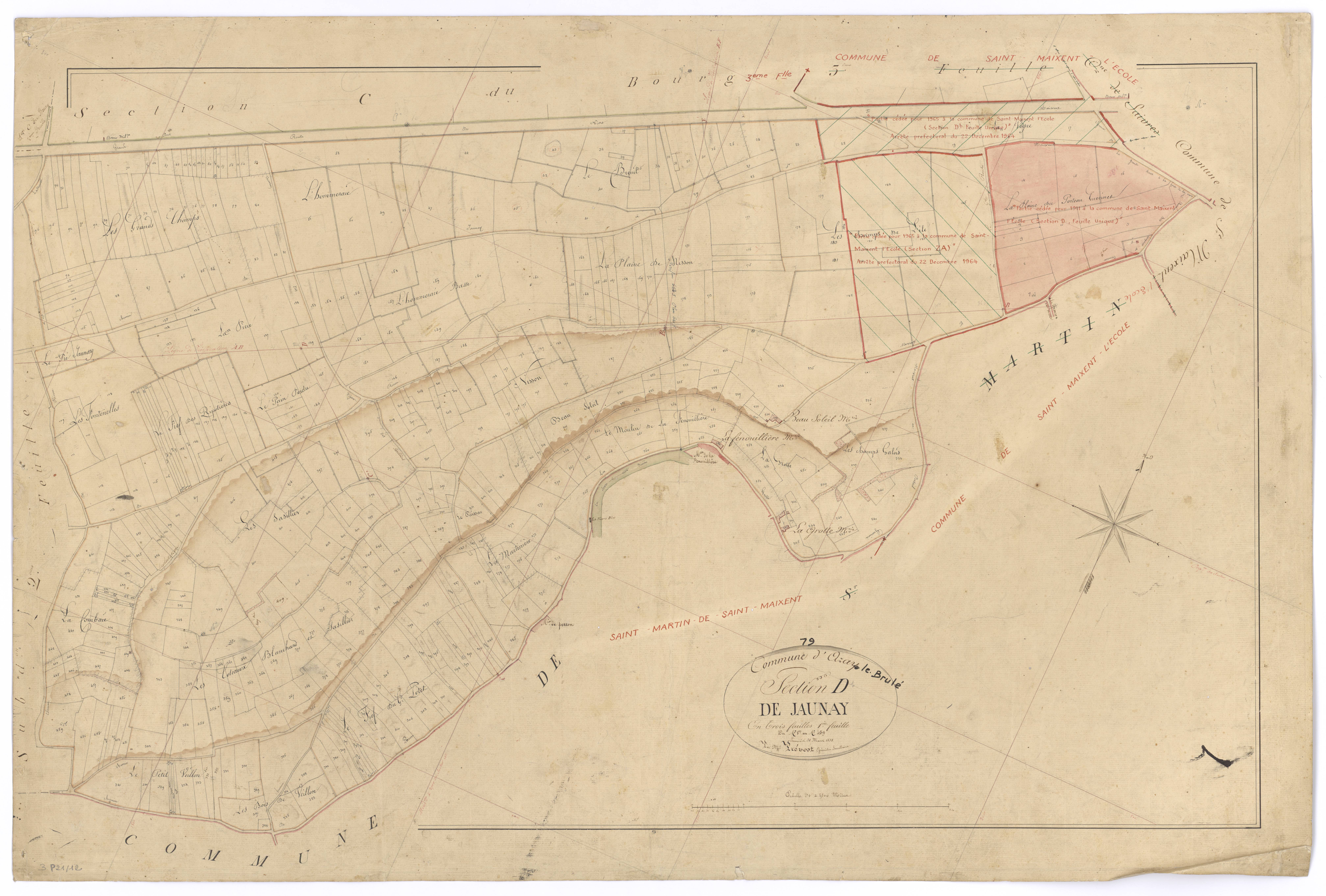 Azay-le-Brûlé - FRAD079_CADASTRE_NAPOLEONIEN Section D1 dite de Jaunay 