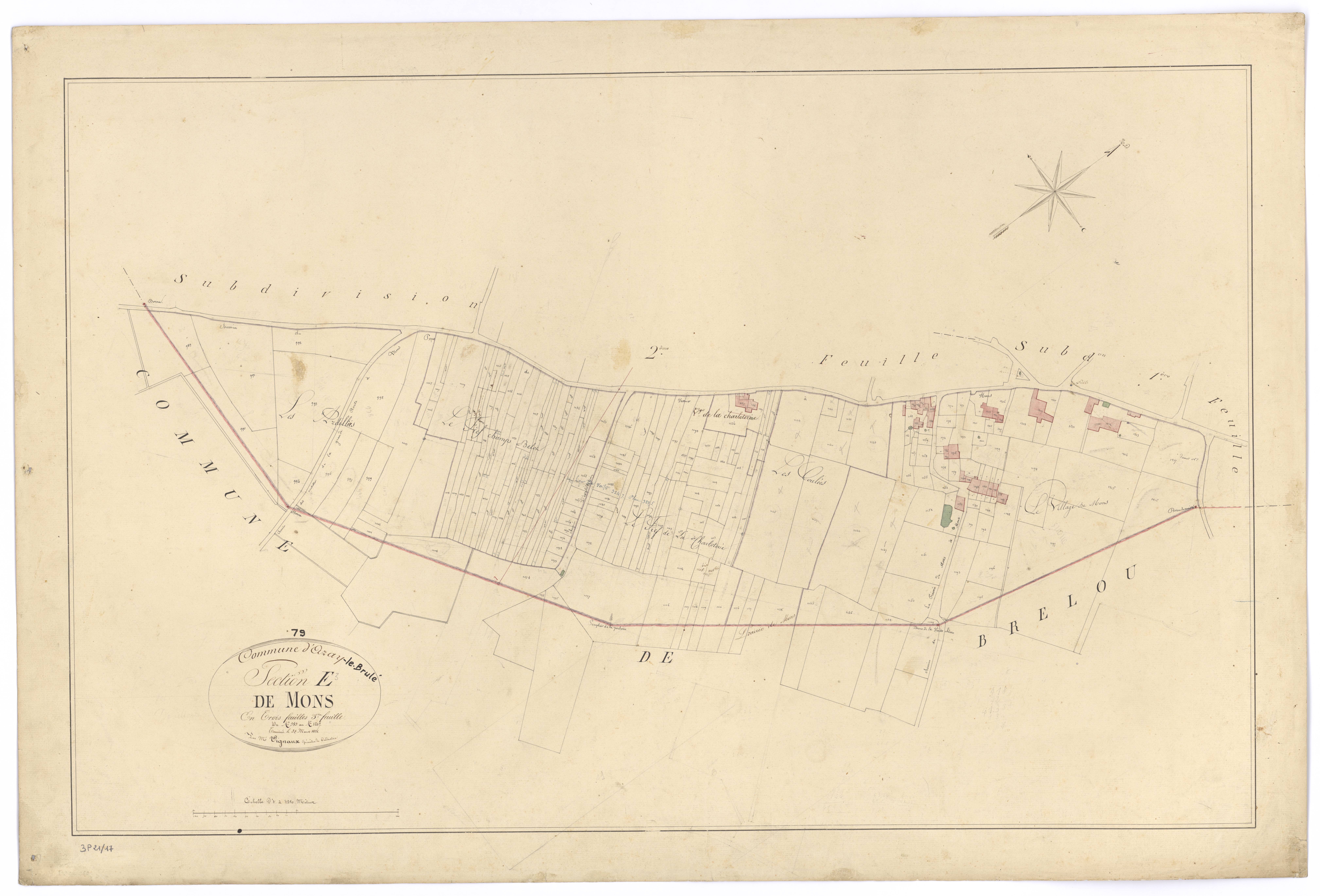 Azay-le-Brûlé - FRAD079_CADASTRE_NAPOLEONIEN Section E3 dite de Mons 