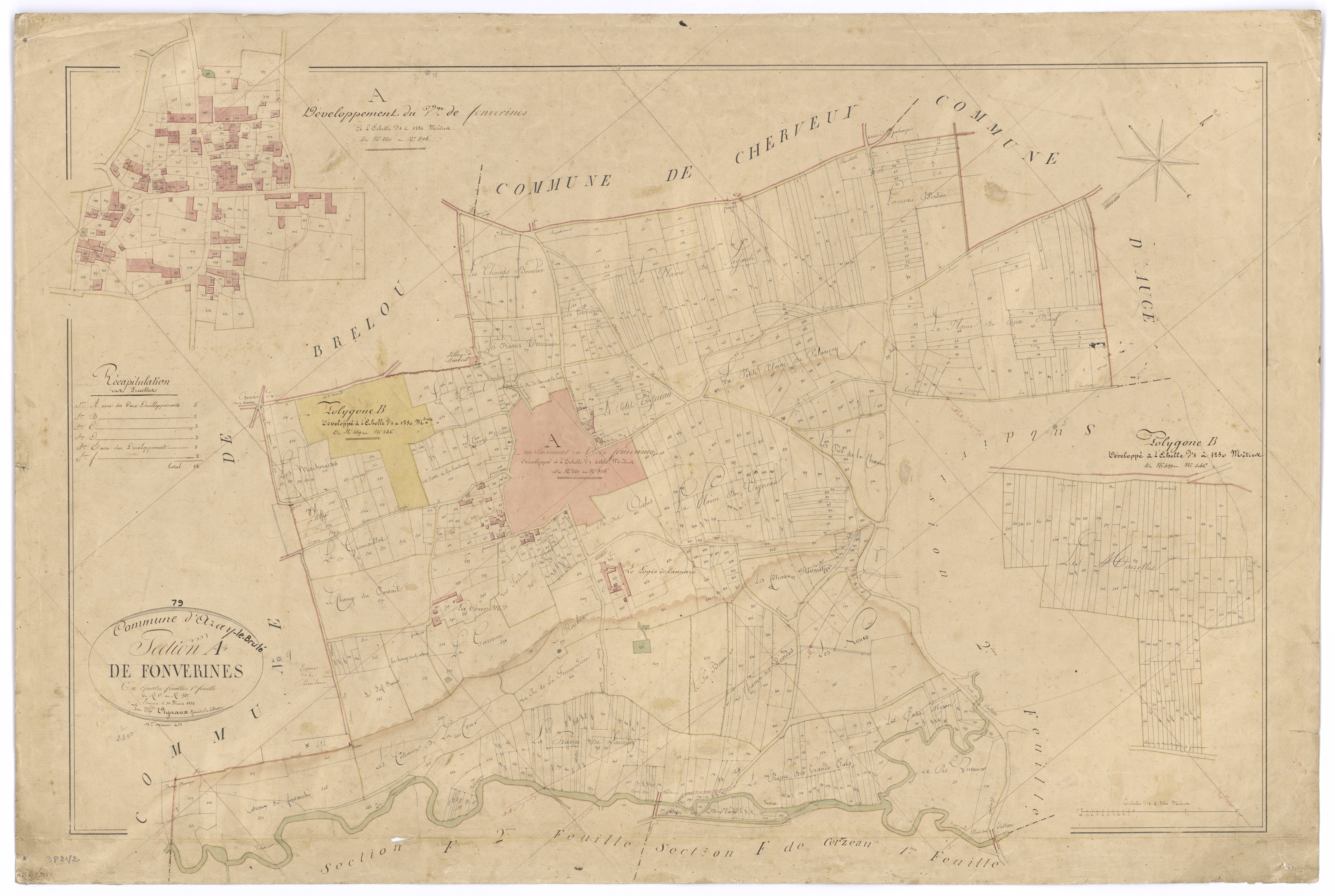 Azay-le-Brûlé - FRAD079_CADASTRE_NAPOLEONIEN Section A1 dite de Fonverines 