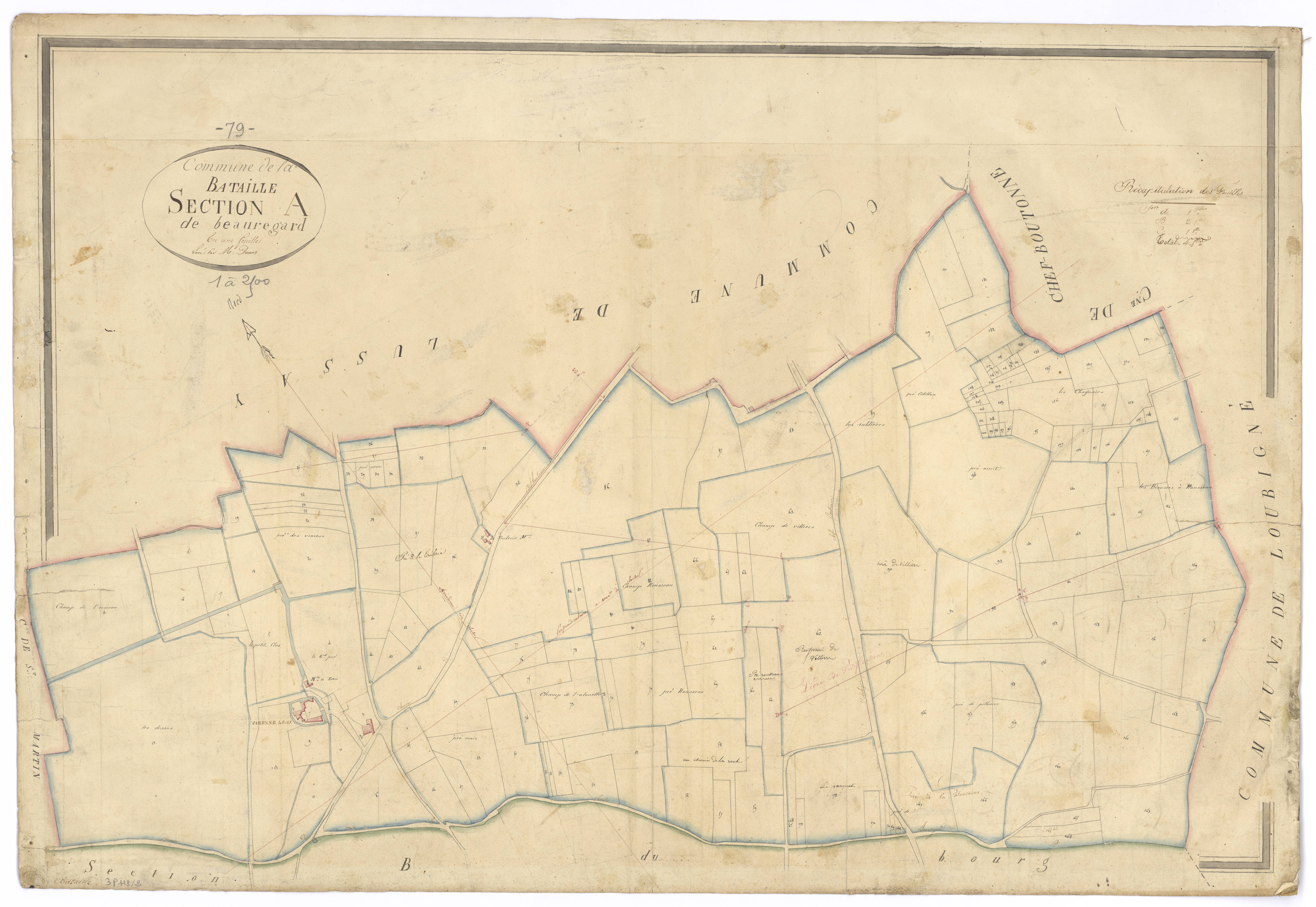 La Bataille - FRAD079_CADASTRE_NAPOLEONIEN Section A dite de Beauregard 