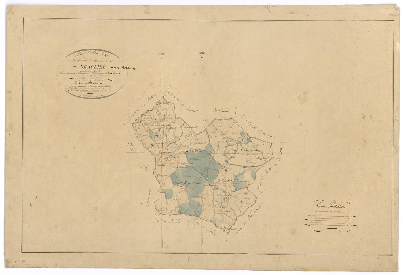Beaulieu-sous-Parthenay - FRAD079_CADASTRE_NAPOLEONIEN Tableau d'assemblage 