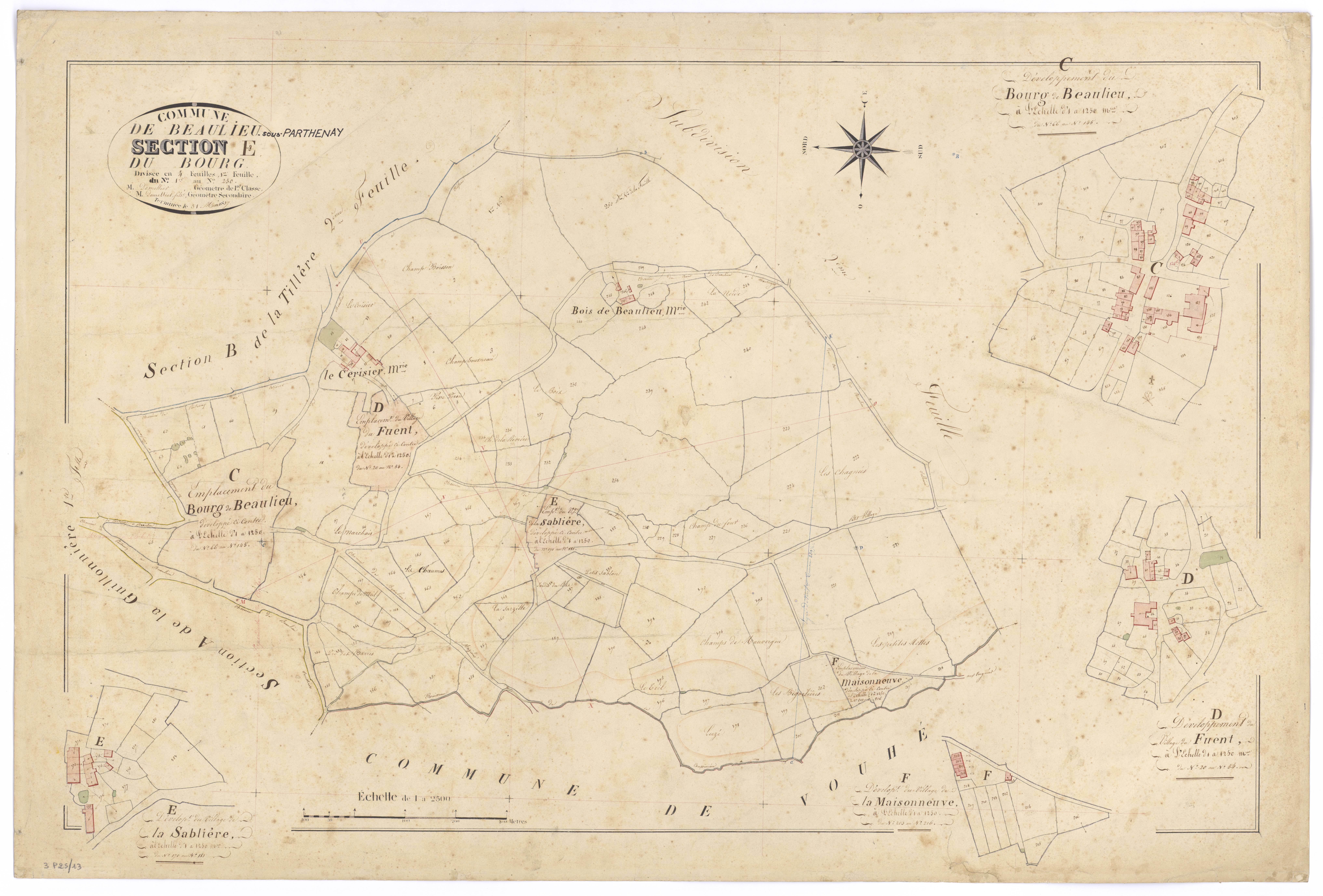 Beaulieu-sous-Parthenay - FRAD079_CADASTRE_NAPOLEONIEN Section E1 dite du Bourg 