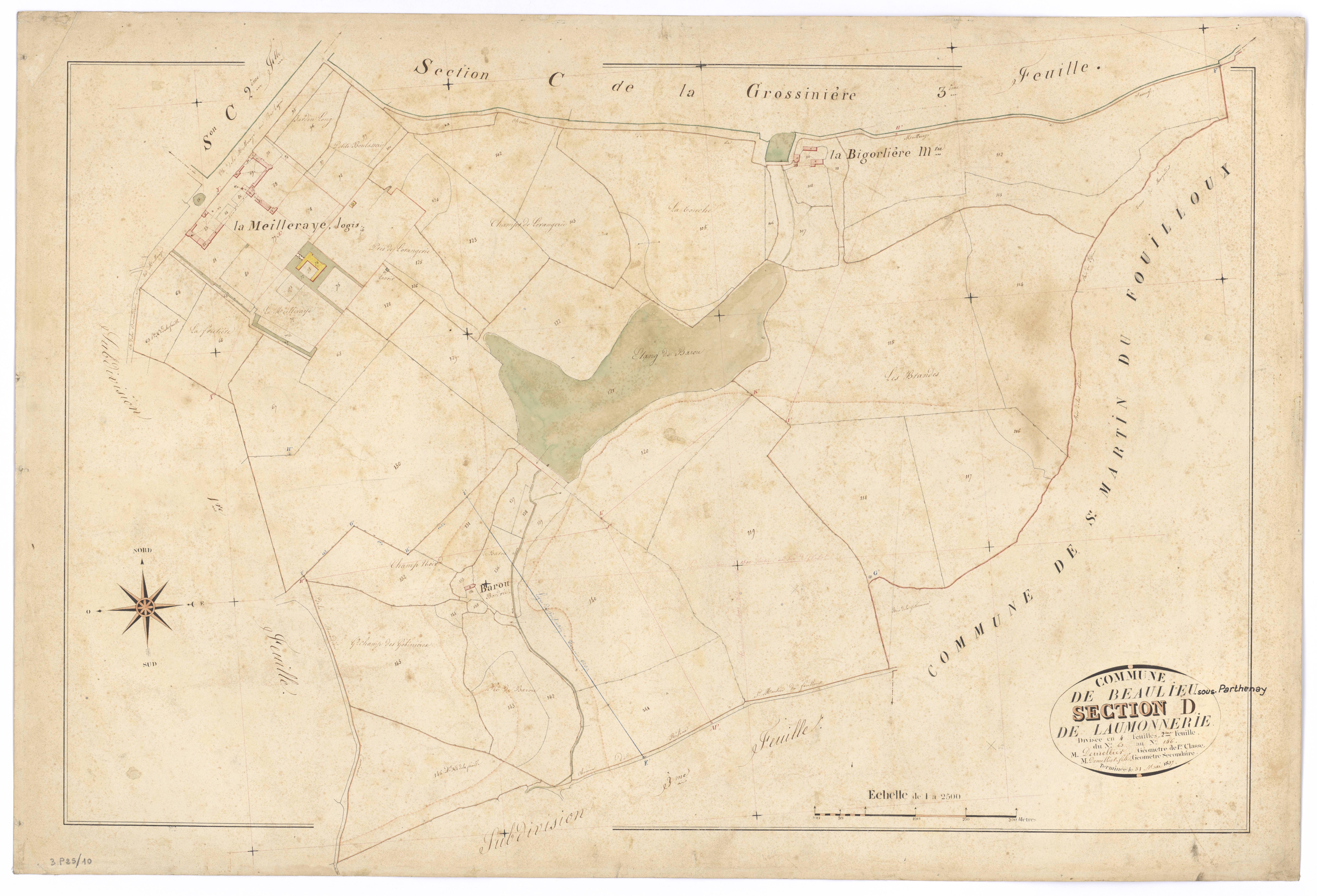 Beaulieu-sous-Parthenay - FRAD079_CADASTRE_NAPOLEONIEN Section D2 dite de Laumonnerie 