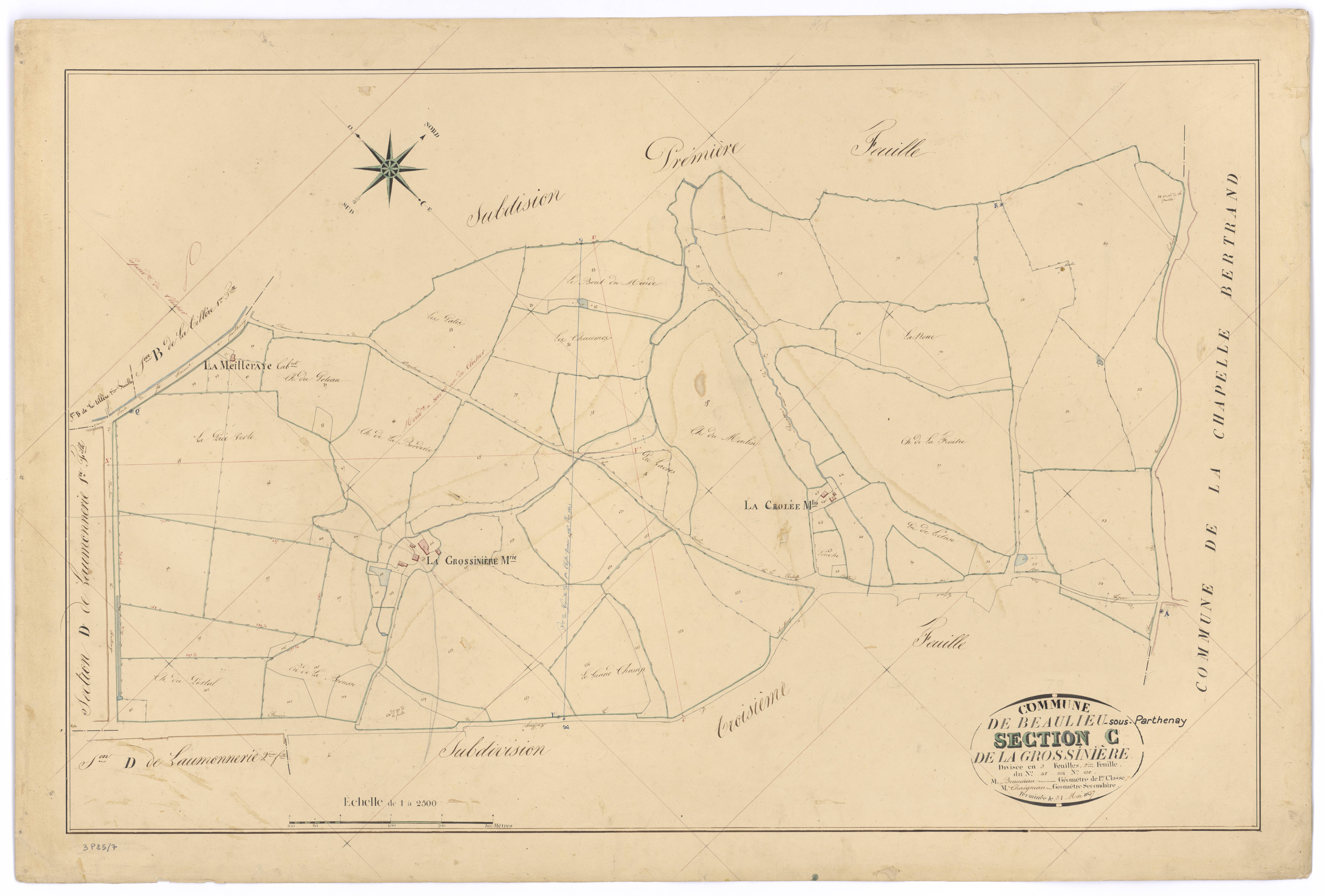 Beaulieu-sous-Parthenay - FRAD079_CADASTRE_NAPOLEONIEN Setion C2 dite de la Grossinière 