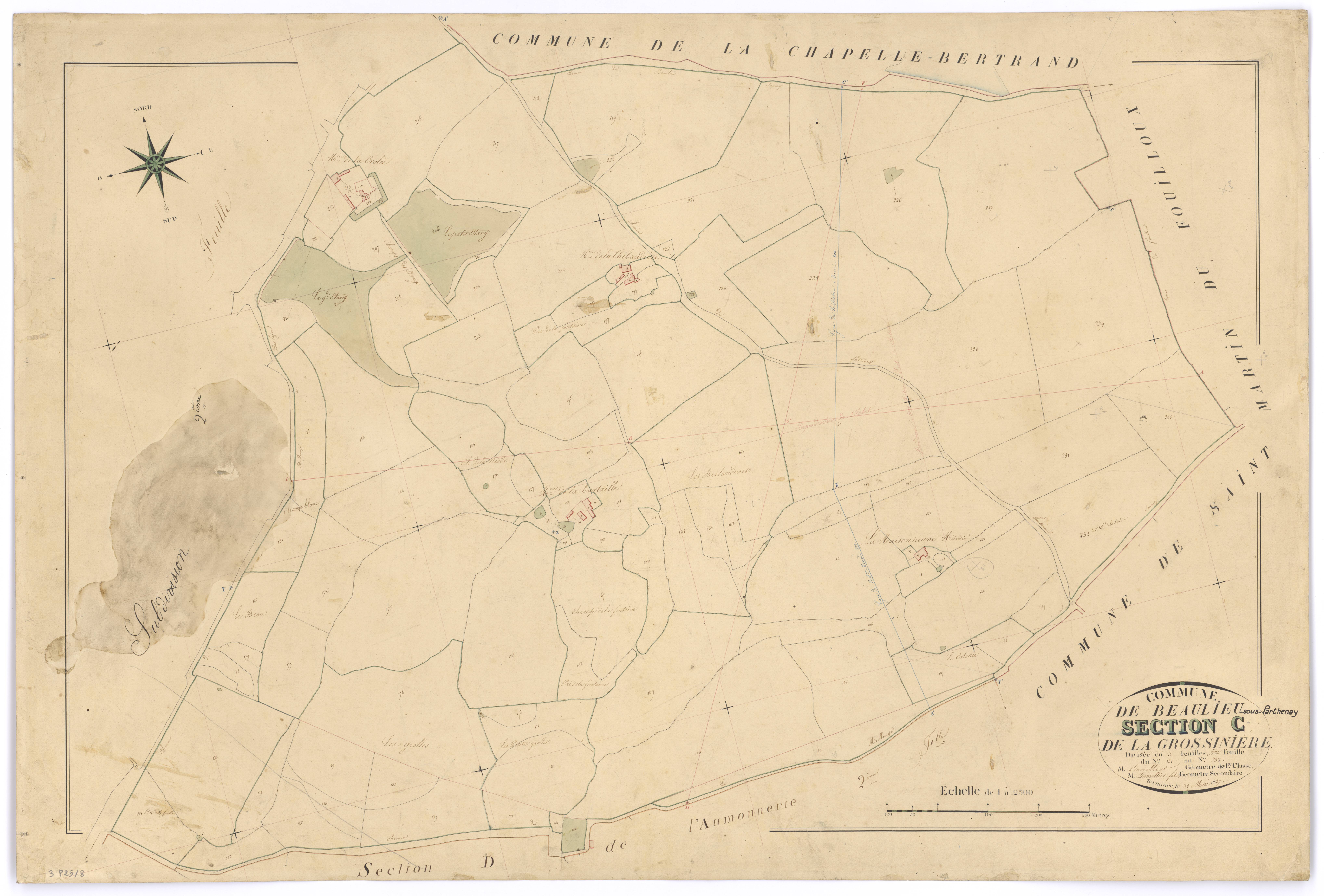 Beaulieu-sous-Parthenay - FRAD079_CADASTRE_NAPOLEONIEN Setion C3 dite de la Grossinière 
