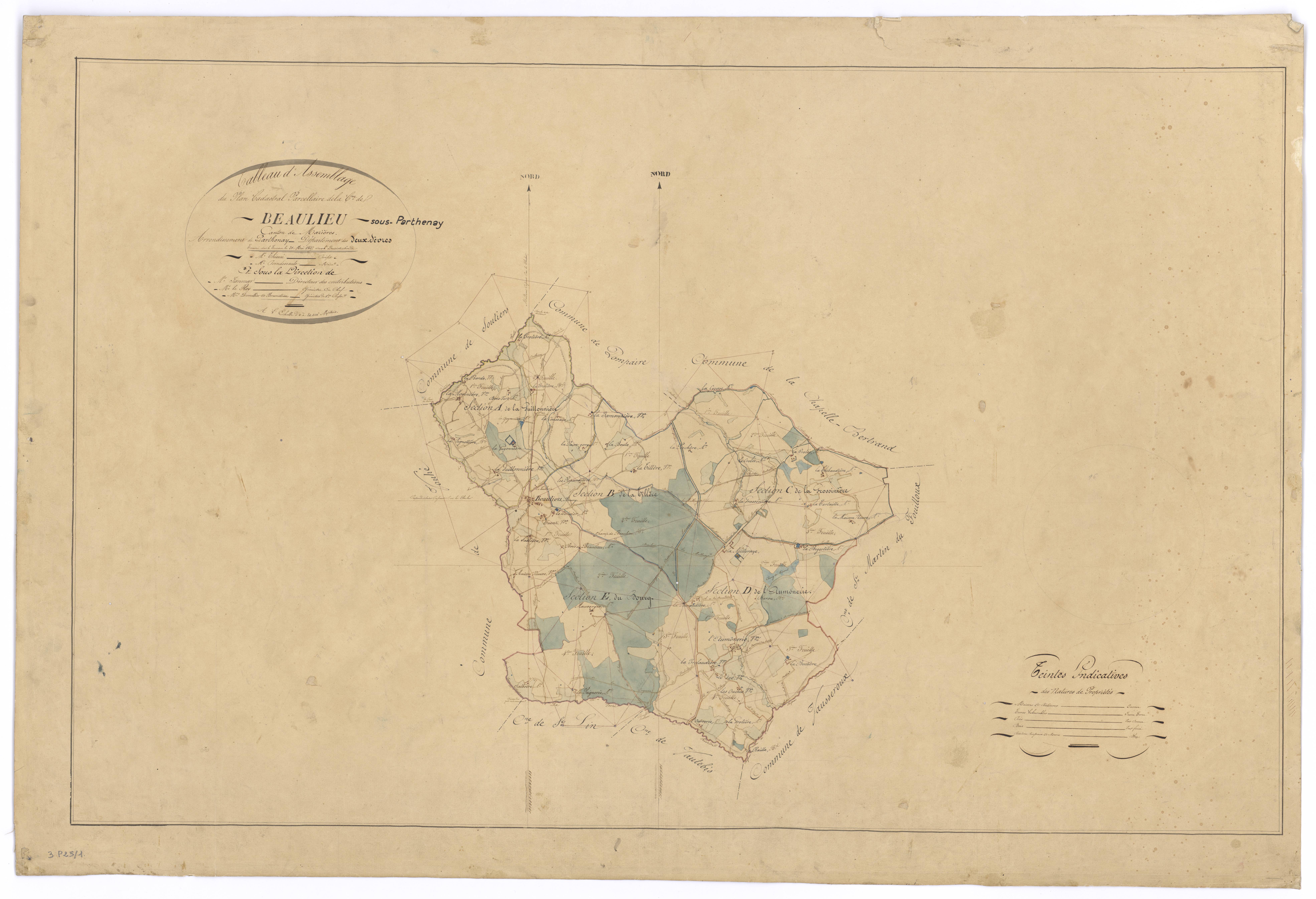 Beaulieu-sous-Parthenay - FRAD079_CADASTRE_NAPOLEONIEN Tableau d'assemblage 