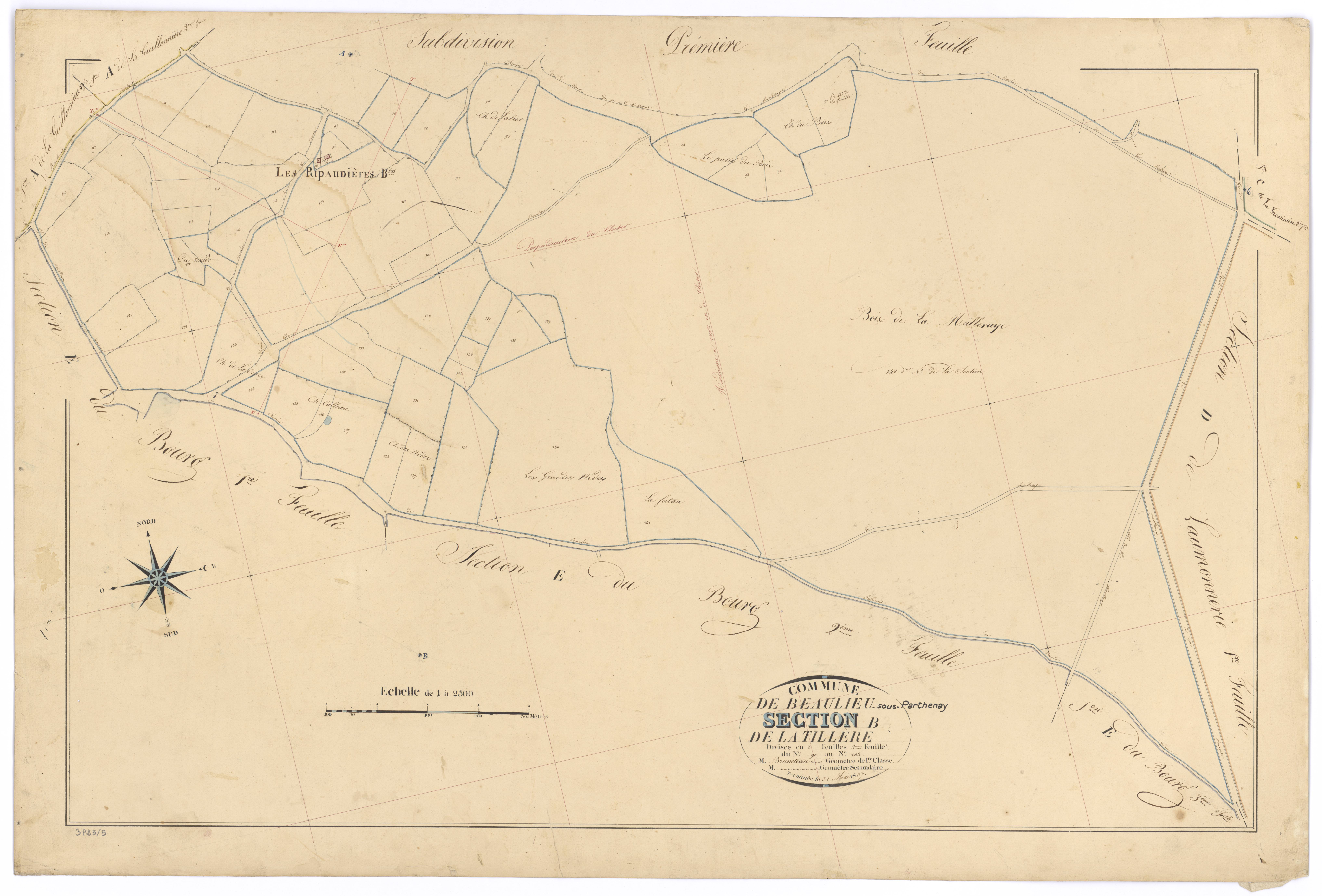 Beaulieu-sous-Parthenay - FRAD079_CADASTRE_NAPOLEONIEN Section B2 dite de la Tillère 