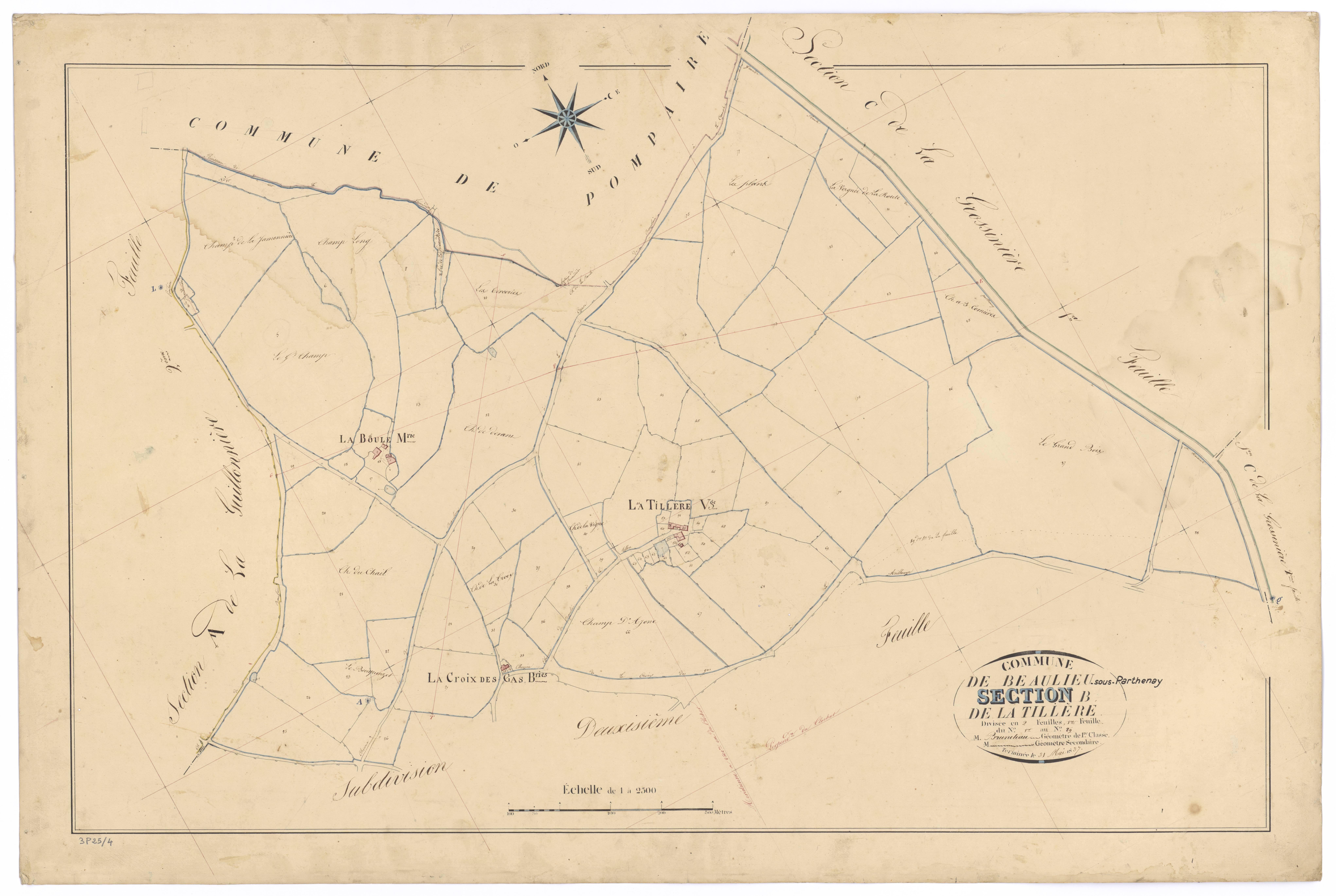 Beaulieu-sous-Parthenay - FRAD079_CADASTRE_NAPOLEONIEN Section B1 dite de la Tillère 