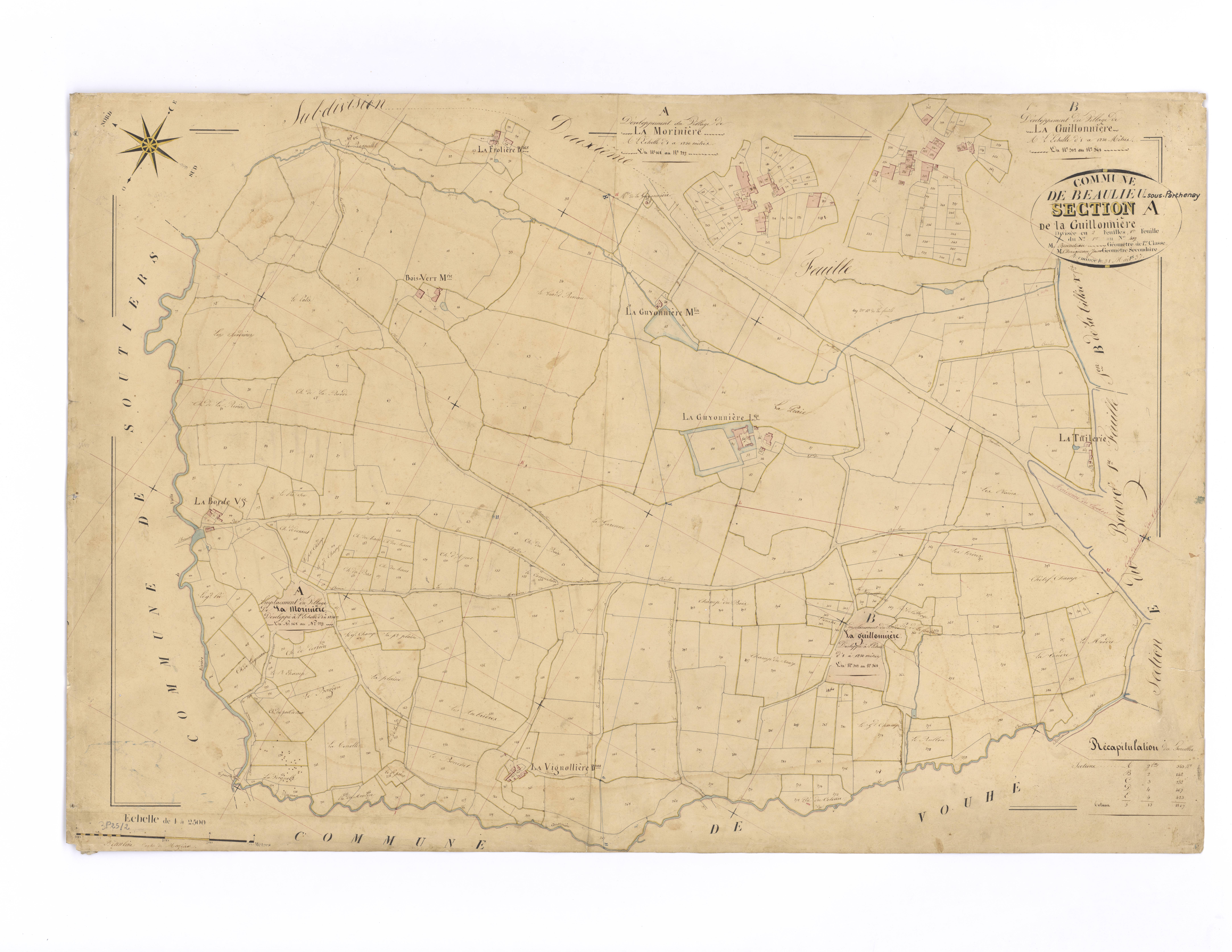 Beaulieu-sous-Parthenay - FRAD079_CADASTRE_NAPOLEONIEN Section A1 doite de la Guillonnière 