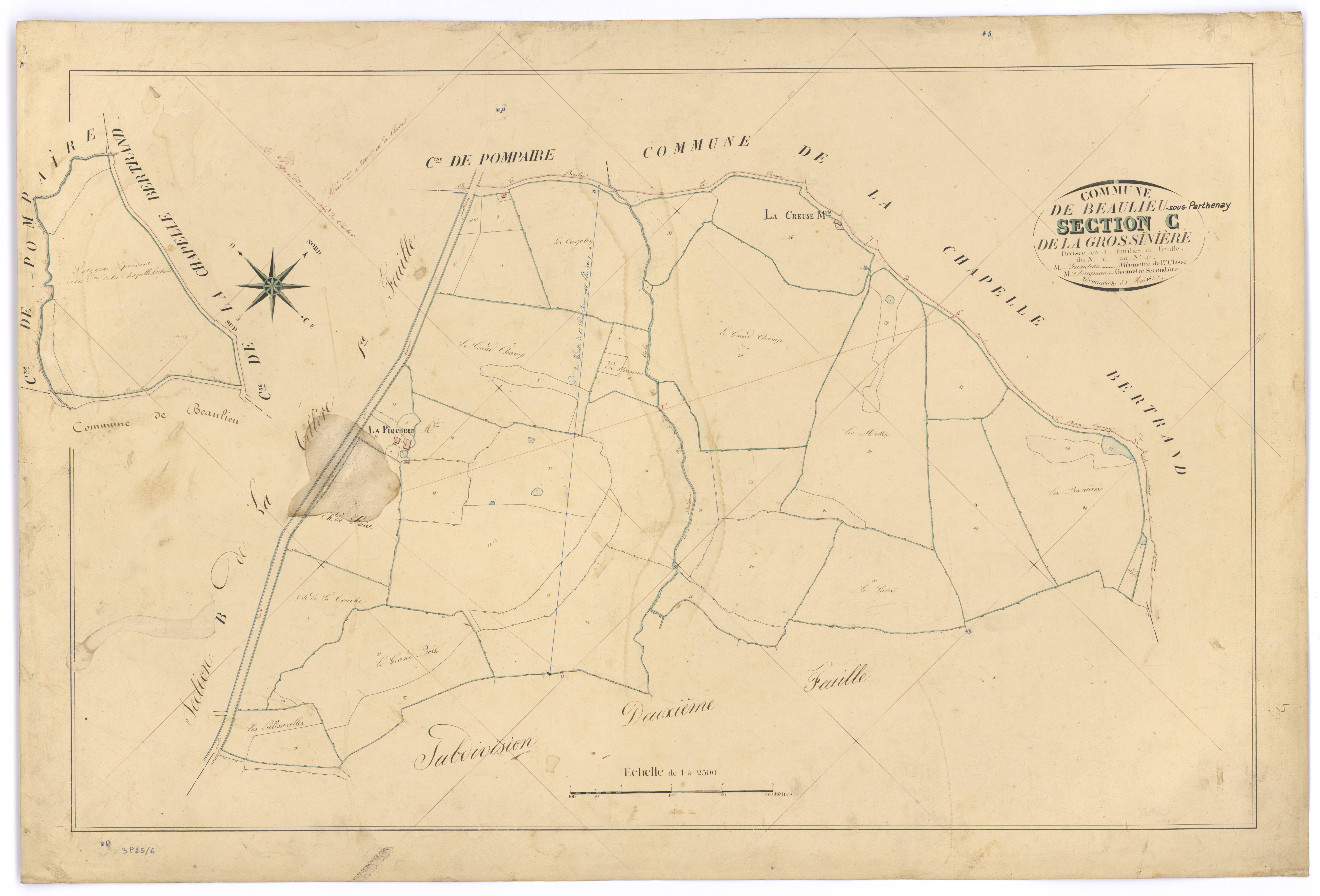 Beaulieu-sous-Parthenay - FRAD079_CADASTRE_NAPOLEONIEN Setion C1 dite de la Grossinière 