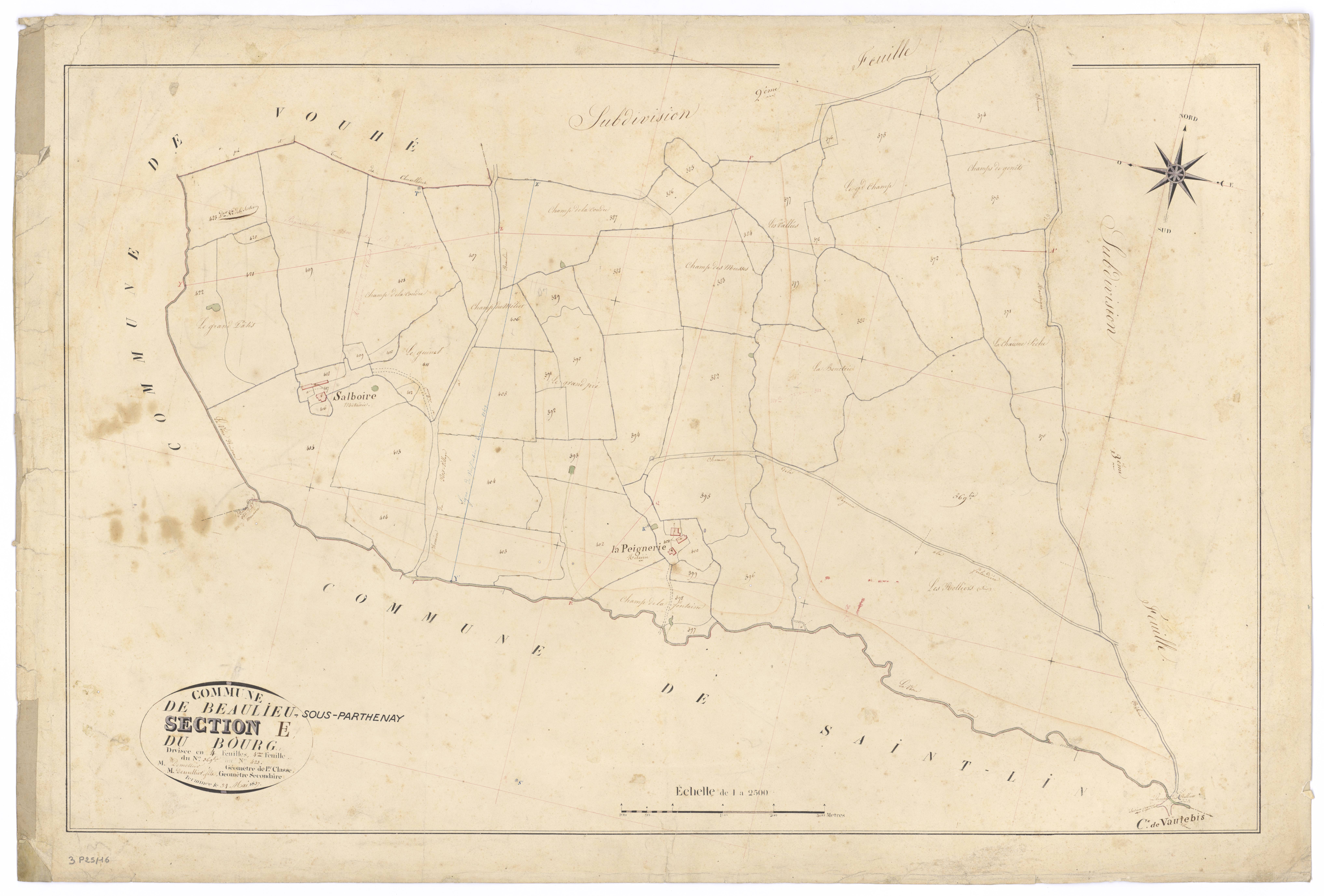 Beaulieu-sous-Parthenay - FRAD079_CADASTRE_NAPOLEONIEN Section E4 dite du Bourg 