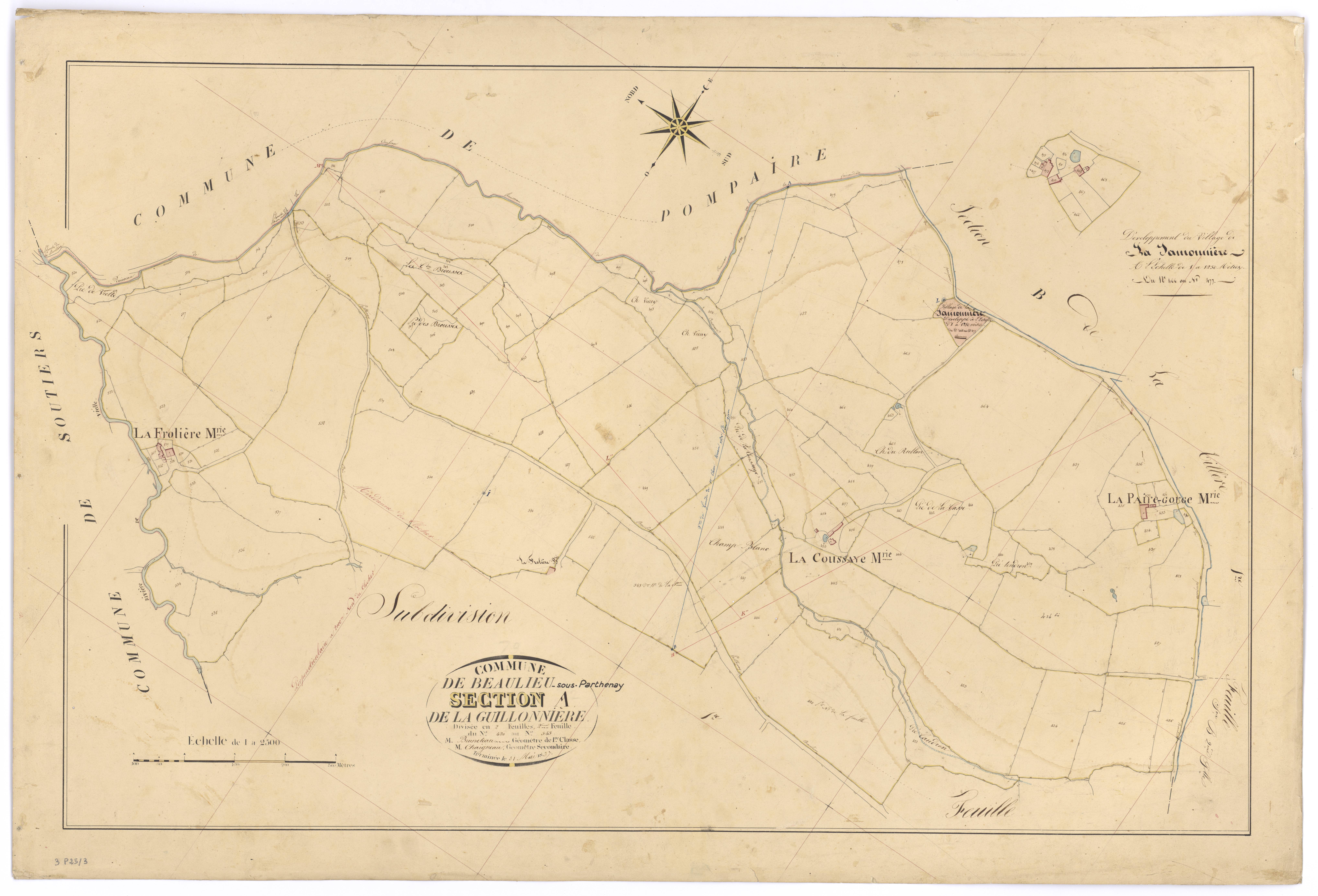 Beaulieu-sous-Parthenay - FRAD079_CADASTRE_NAPOLEONIEN Section A2 doite de la Guillonnière 