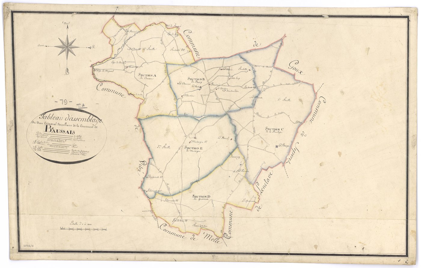 Beaussais - FRAD079_CADASTRE_NAPOLEONIEN Tableau d'assemblage 