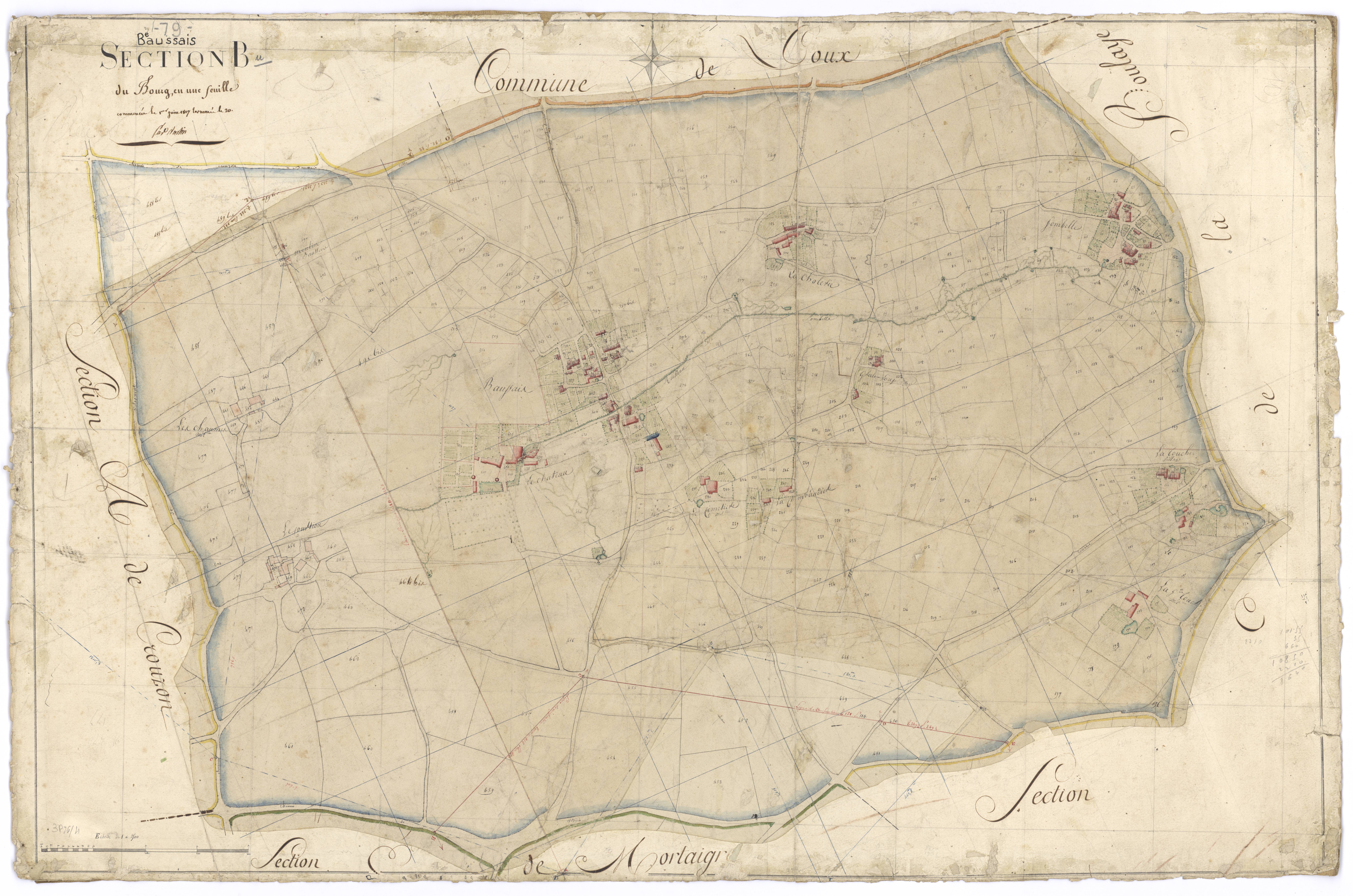 Beaussais - FRAD079_CADASTRE_NAPOLEONIEN Section B dite du Bourg 