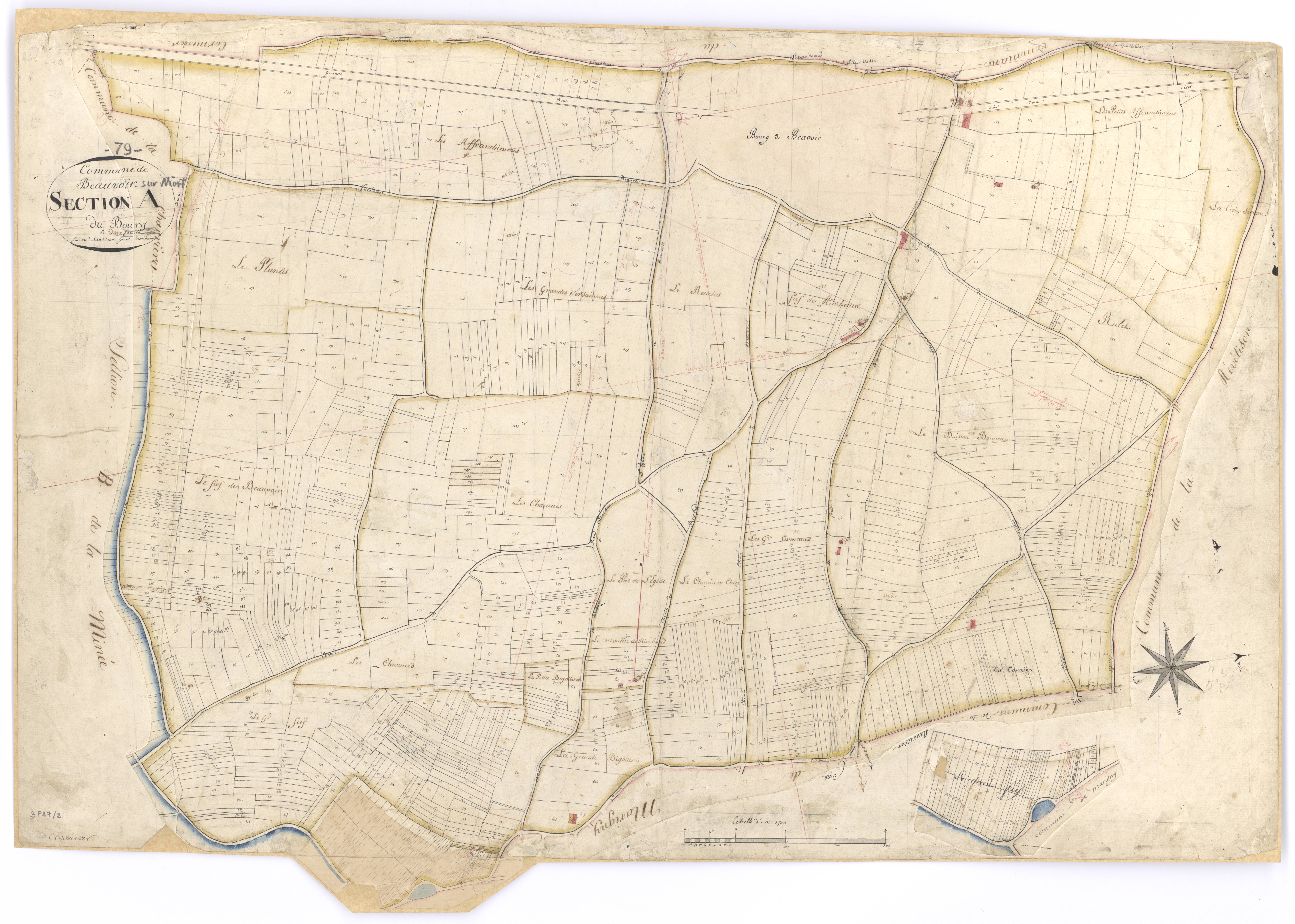 Beauvoir-sur-Niort - FRAD079_CADASTRE_NAPOLEONIEN Section A dite du Bourg