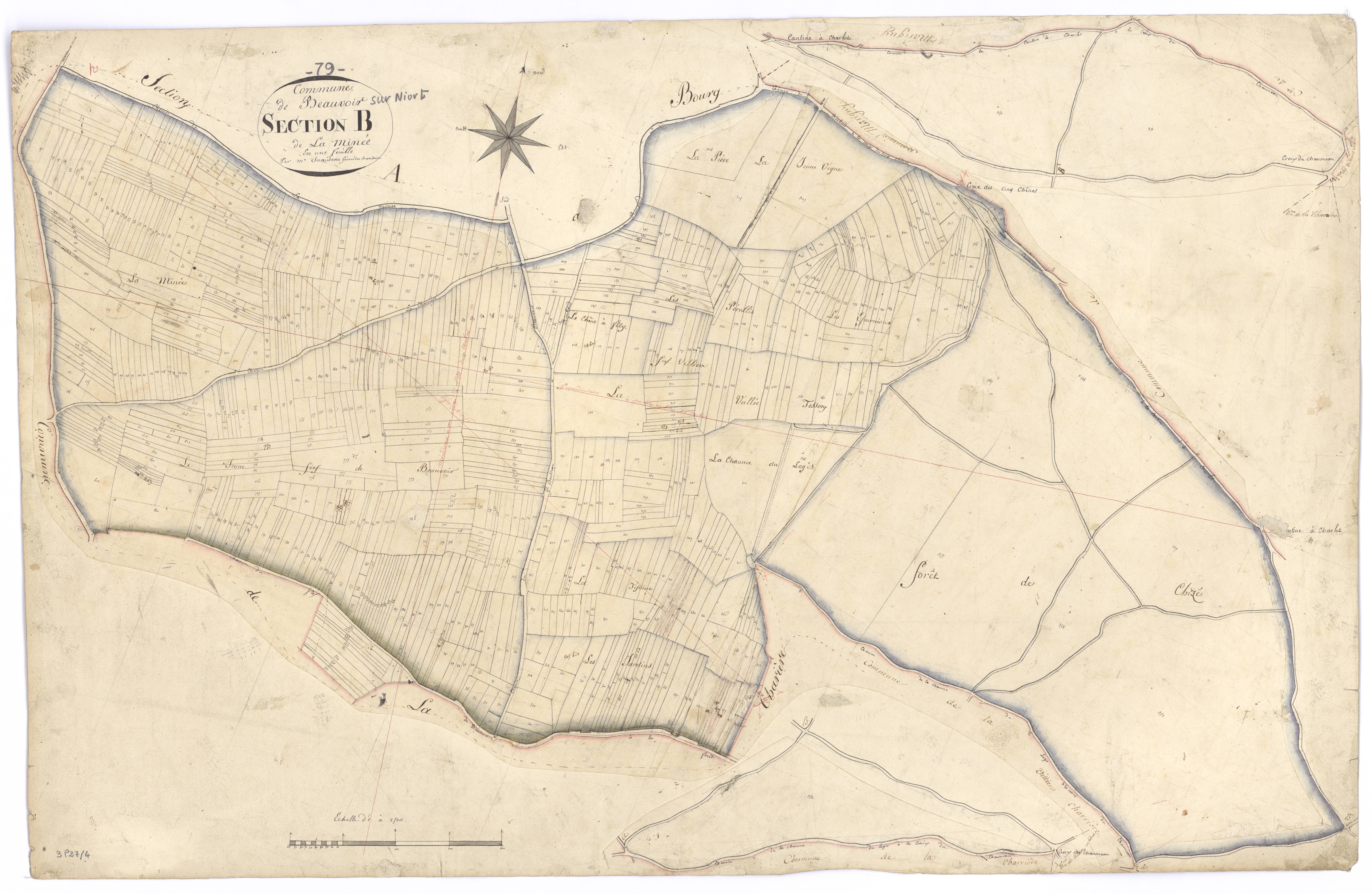 Beauvoir-sur-Niort - FRAD079_CADASTRE_NAPOLEONIEN Section B dite de la Minée 