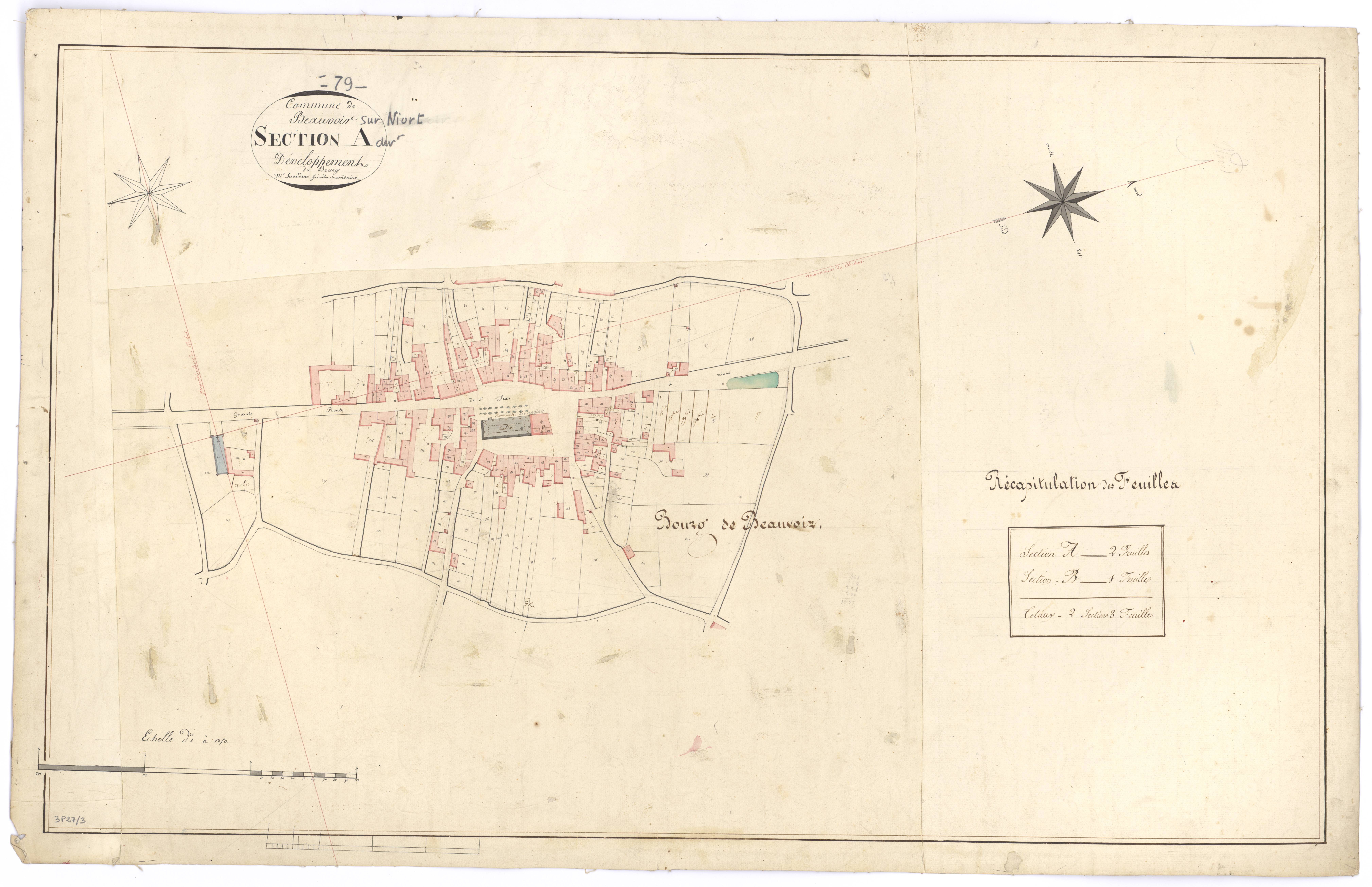Beauvoir-sur-Niort - FRAD079_CADASTRE_NAPOLEONIEN Section A développement