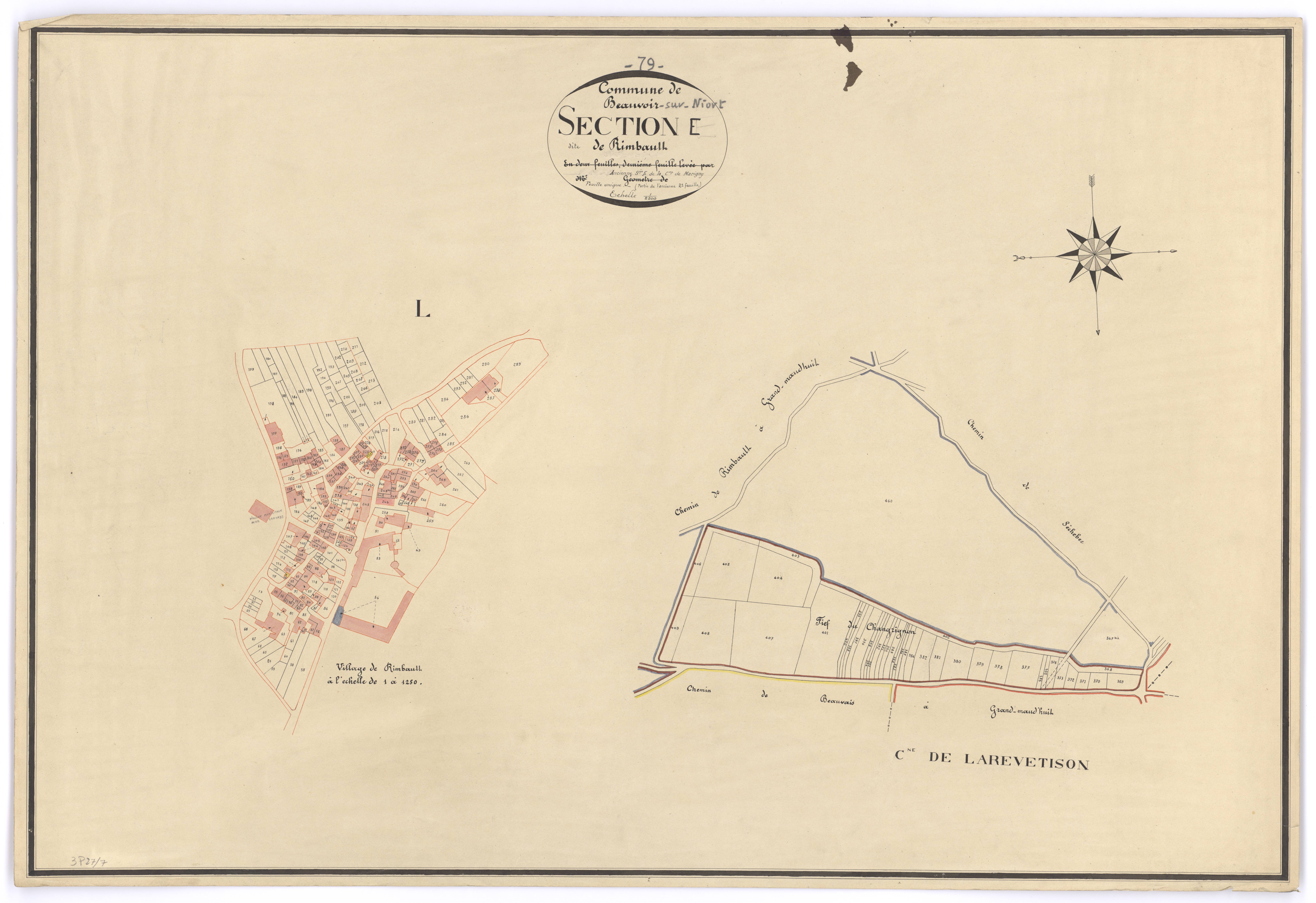 Beauvoir-sur-Niort - FRAD079_CADASTRE_NAPOLEONIEN Section E dite de Rimbault 