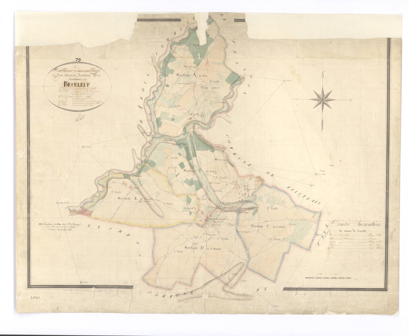 Béceleuf - FRAD079_CADASTRE_NAPOLEONIEN Tableau d'assemblage 