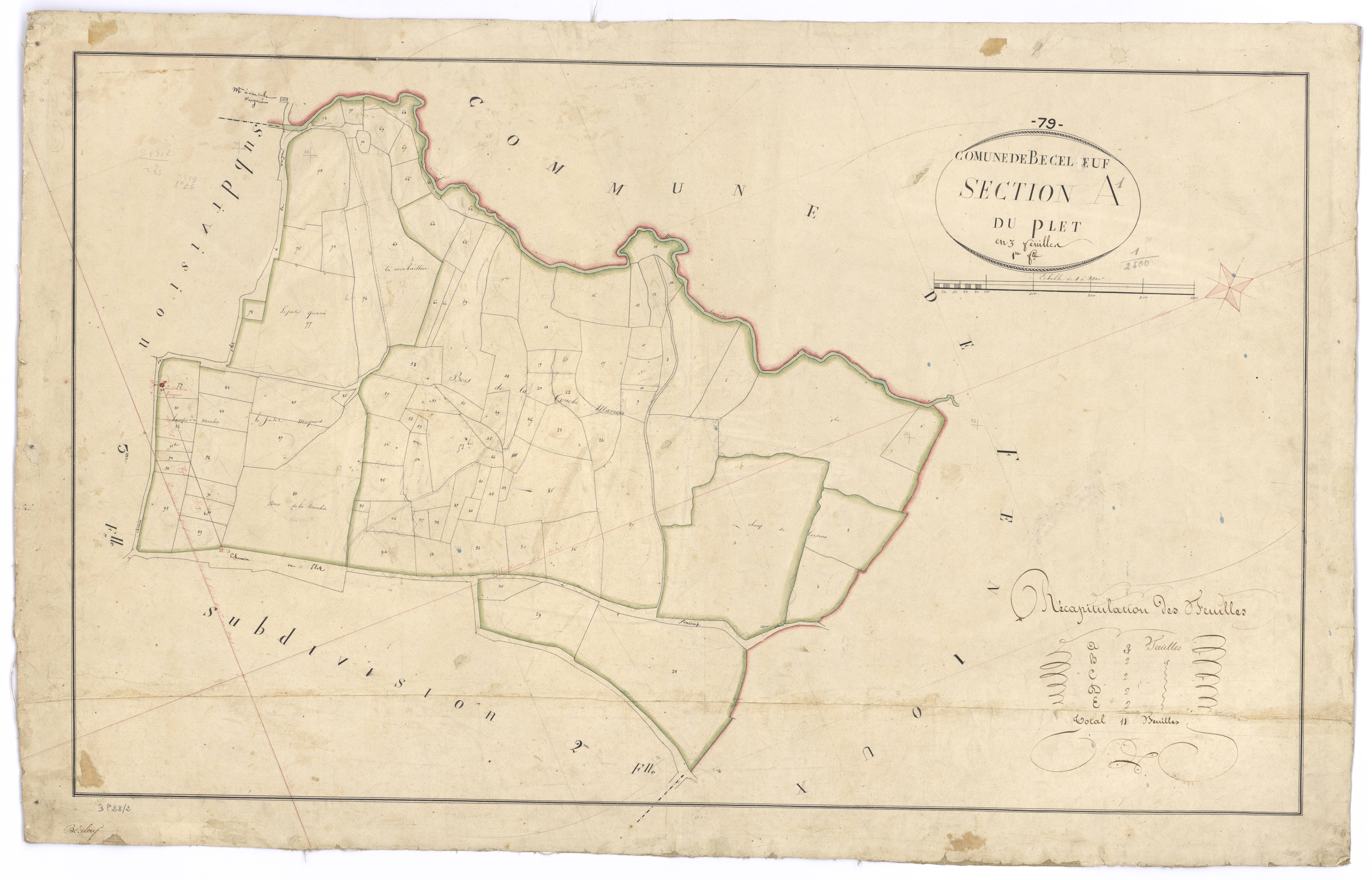 Béceleuf - FRAD079_CADASTRE_NAPOLEONIEN Section A1 dite du Plet 