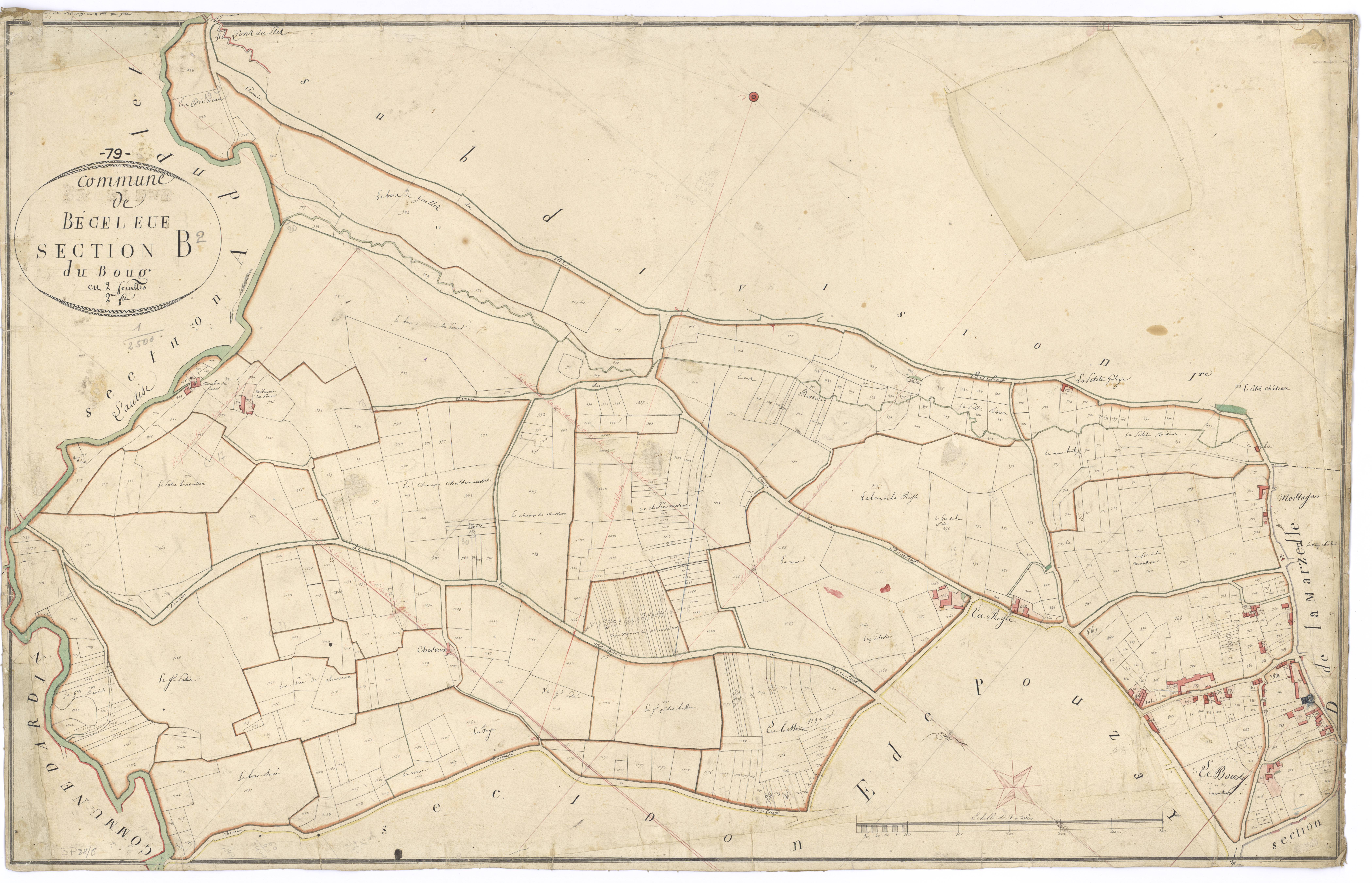 Béceleuf - FRAD079_CADASTRE_NAPOLEONIEN Section B2 dite du Bourg 