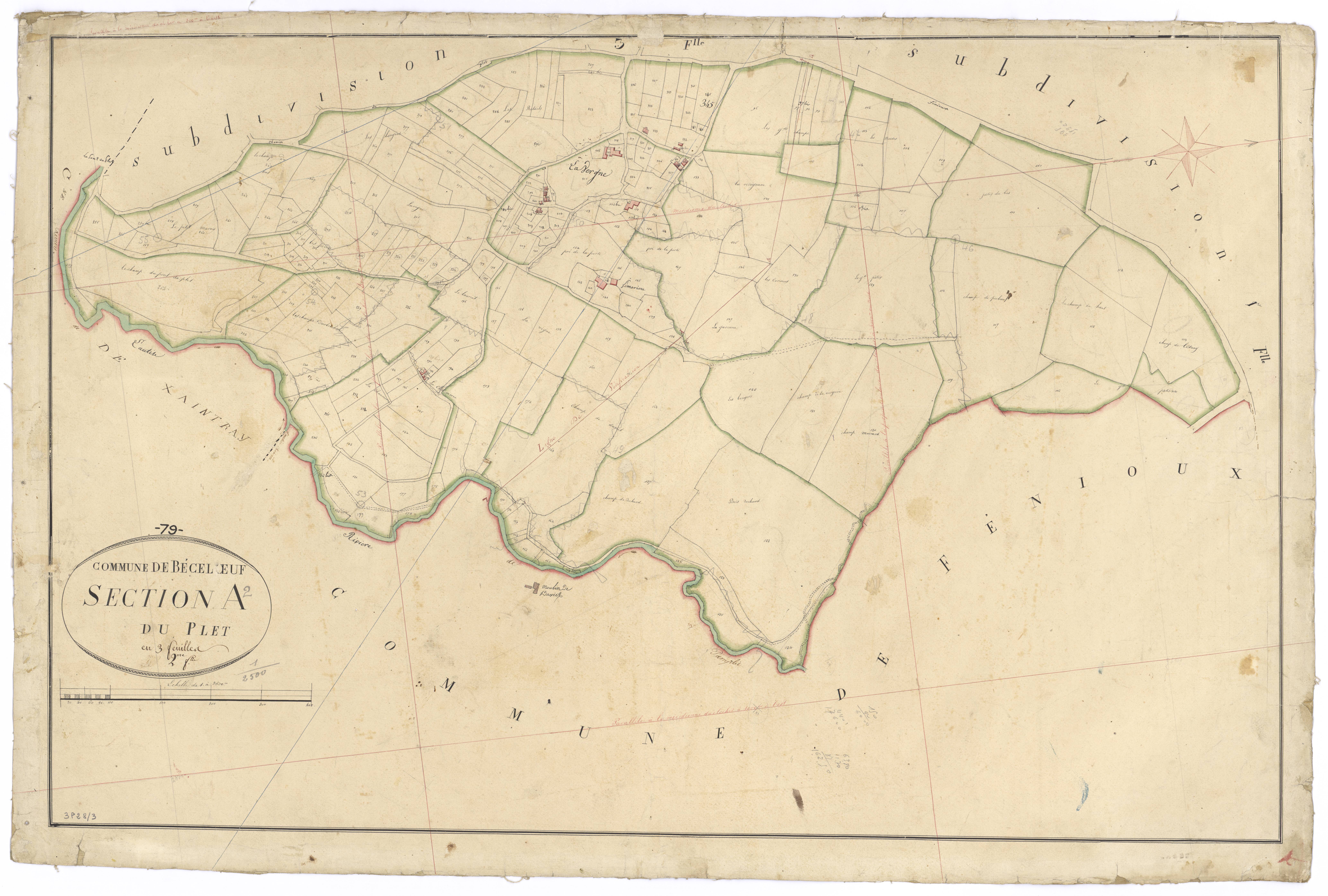 Béceleuf - FRAD079_CADASTRE_NAPOLEONIEN Section A2 dite du Plet 