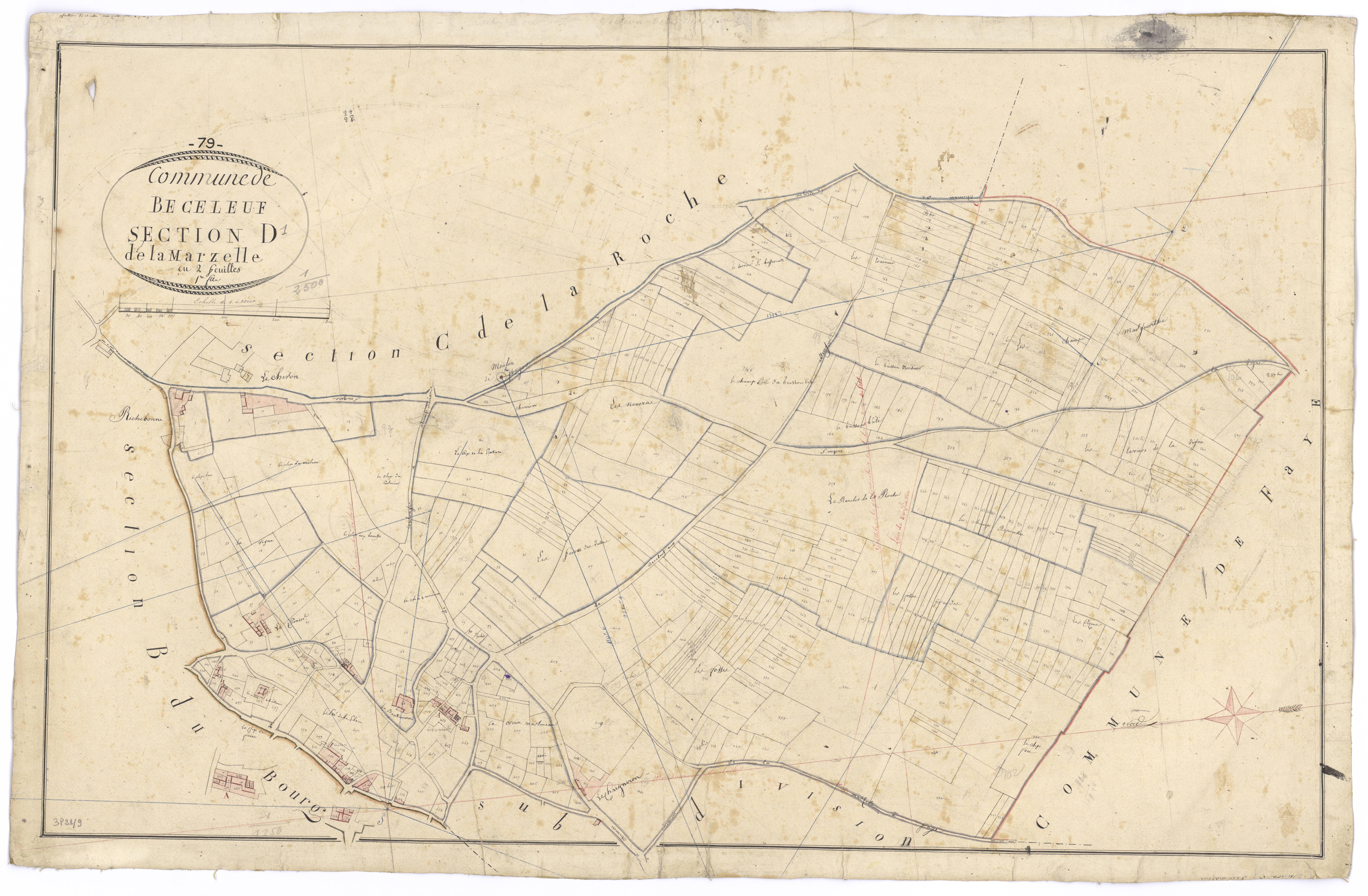 Béceleuf - FRAD079_CADASTRE_NAPOLEONIEN Section D1 dite de la Marzelle 