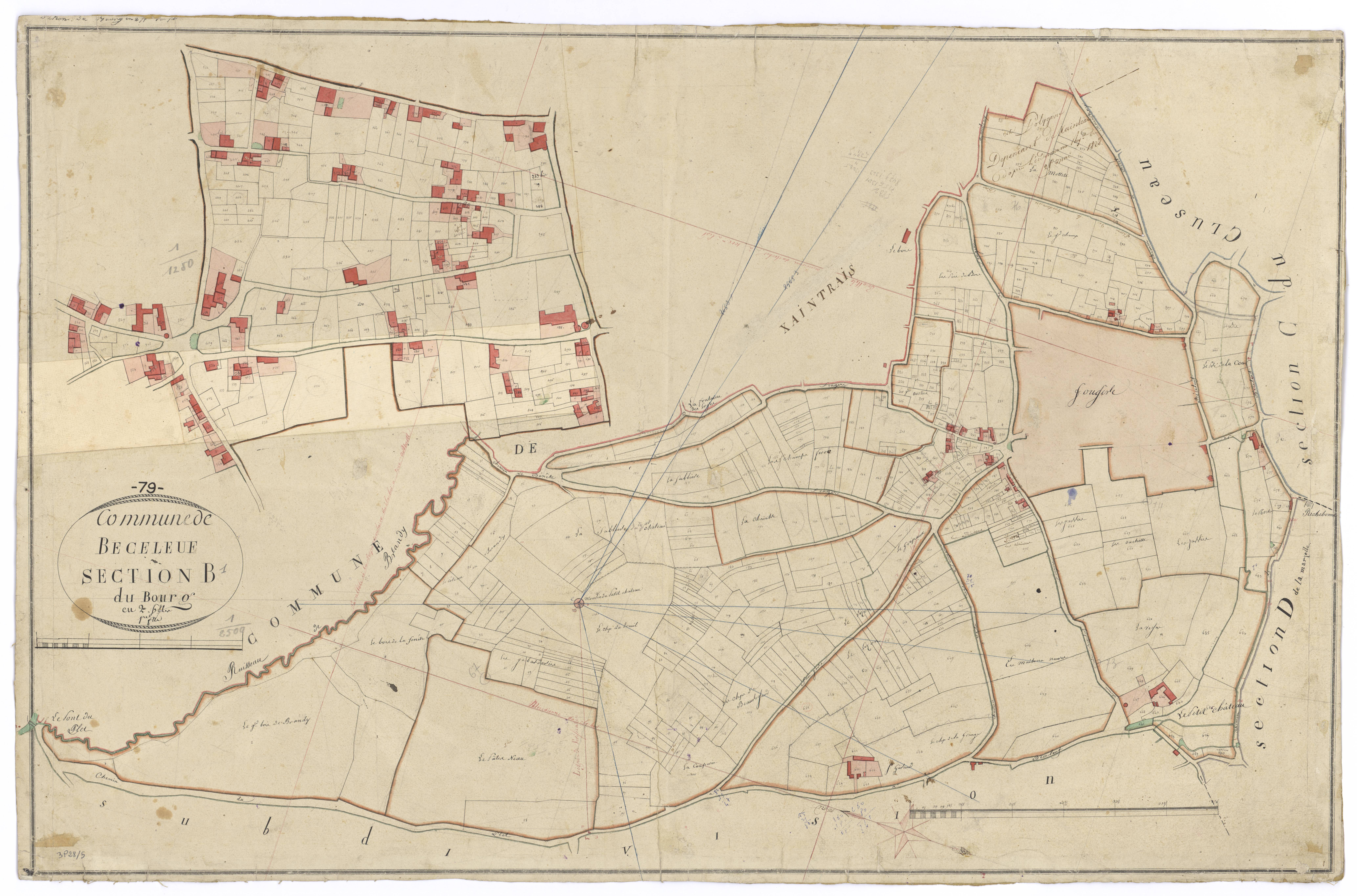 Béceleuf - FRAD079_CADASTRE_NAPOLEONIEN Section B1 dite du Bourg 