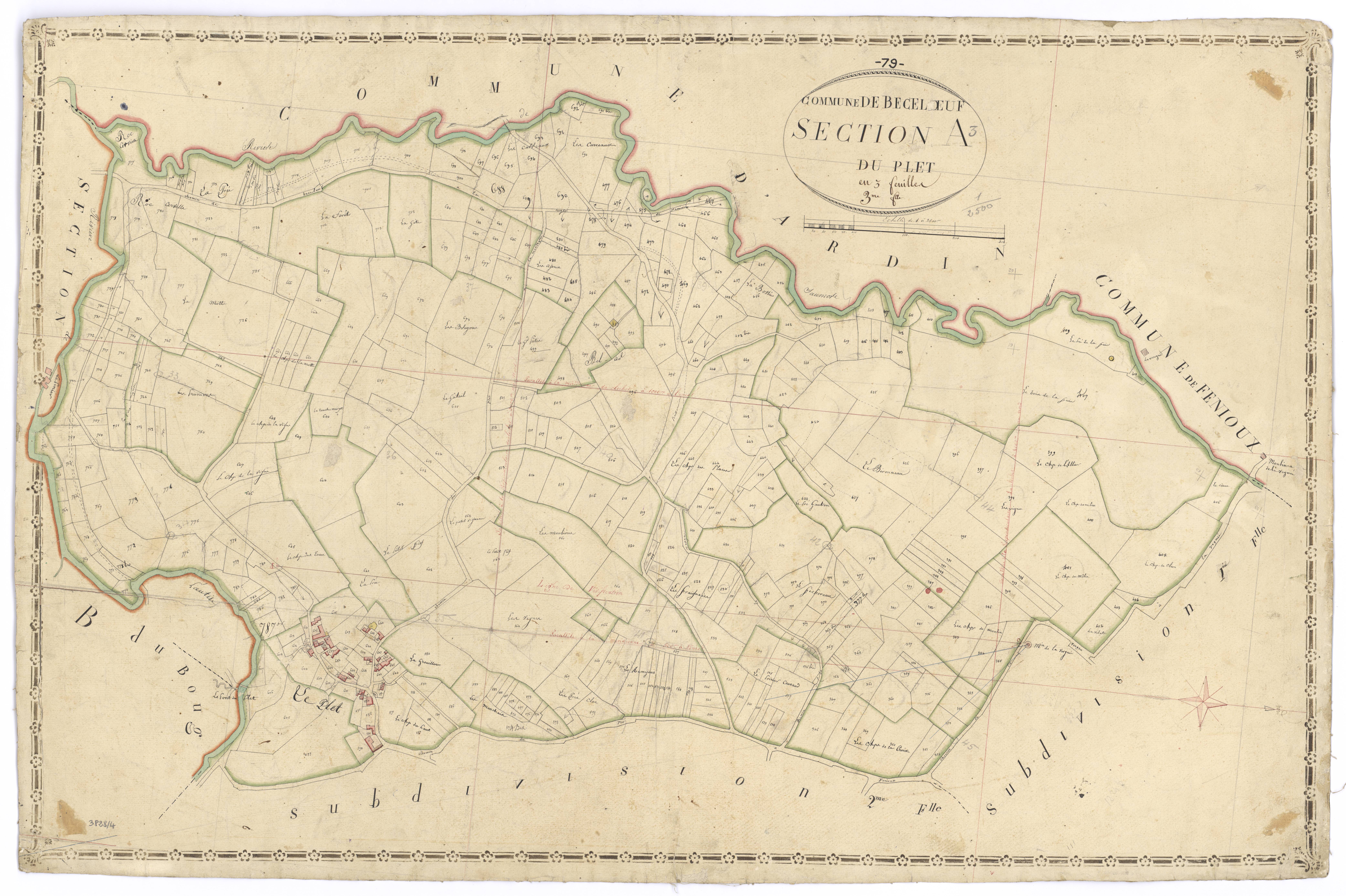 Béceleuf - FRAD079_CADASTRE_NAPOLEONIEN Section A3 dite du Plet 