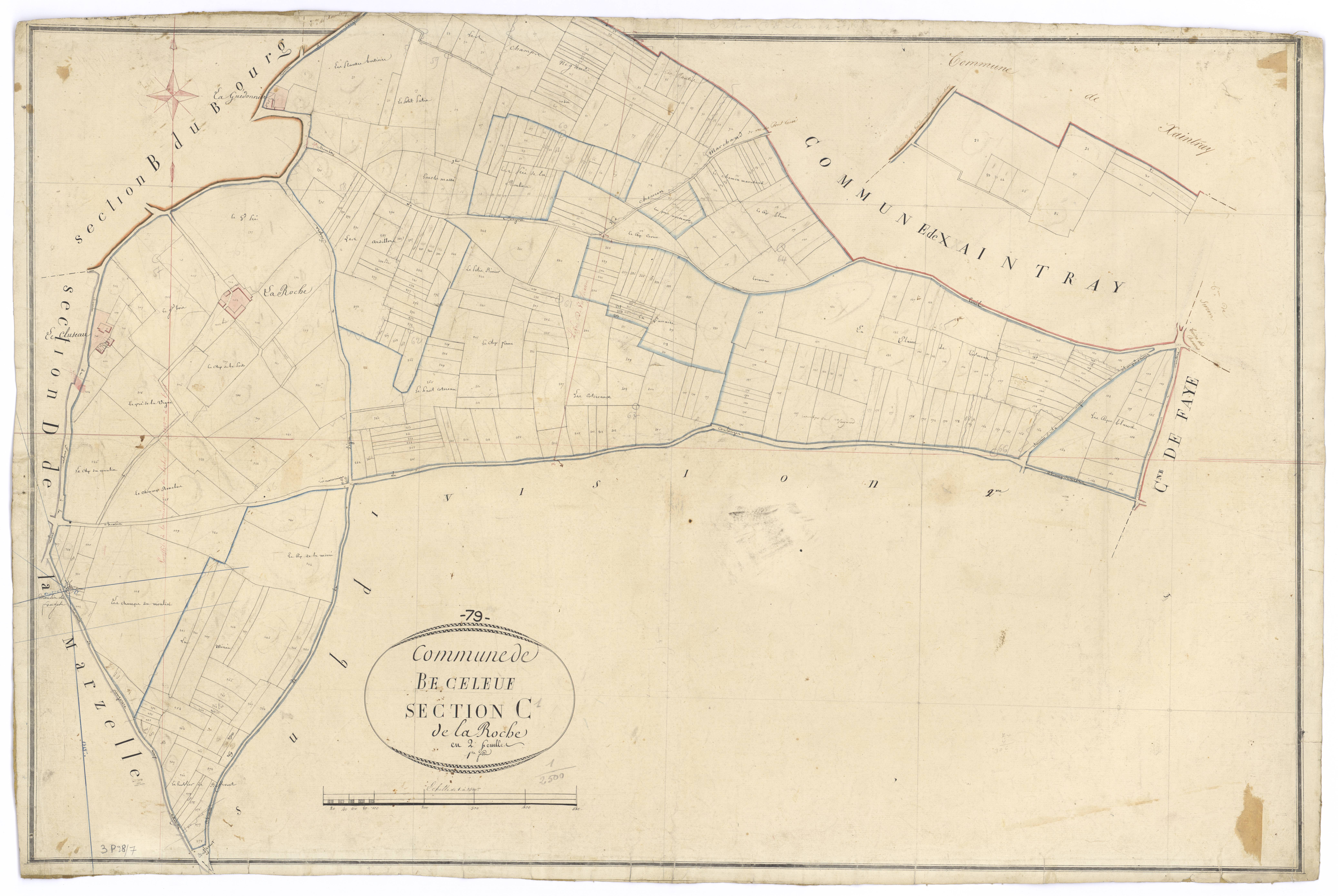 Béceleuf - FRAD079_CADASTRE_NAPOLEONIEN Section C1 dite de la Roche 