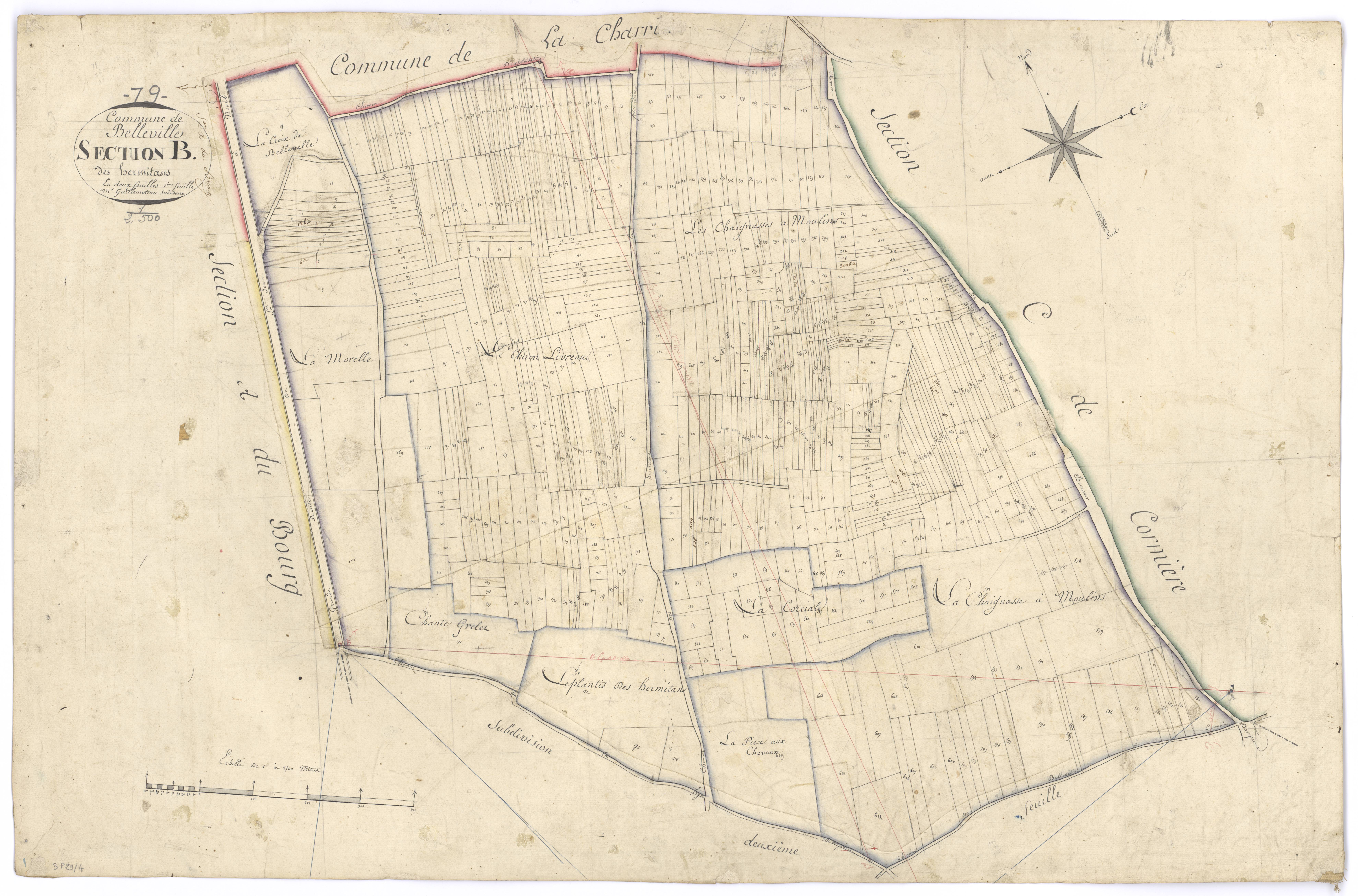 Belleville - FRAD079_CADASTRE_NAPOLEONIEN Section B1 dite des Hermitans 