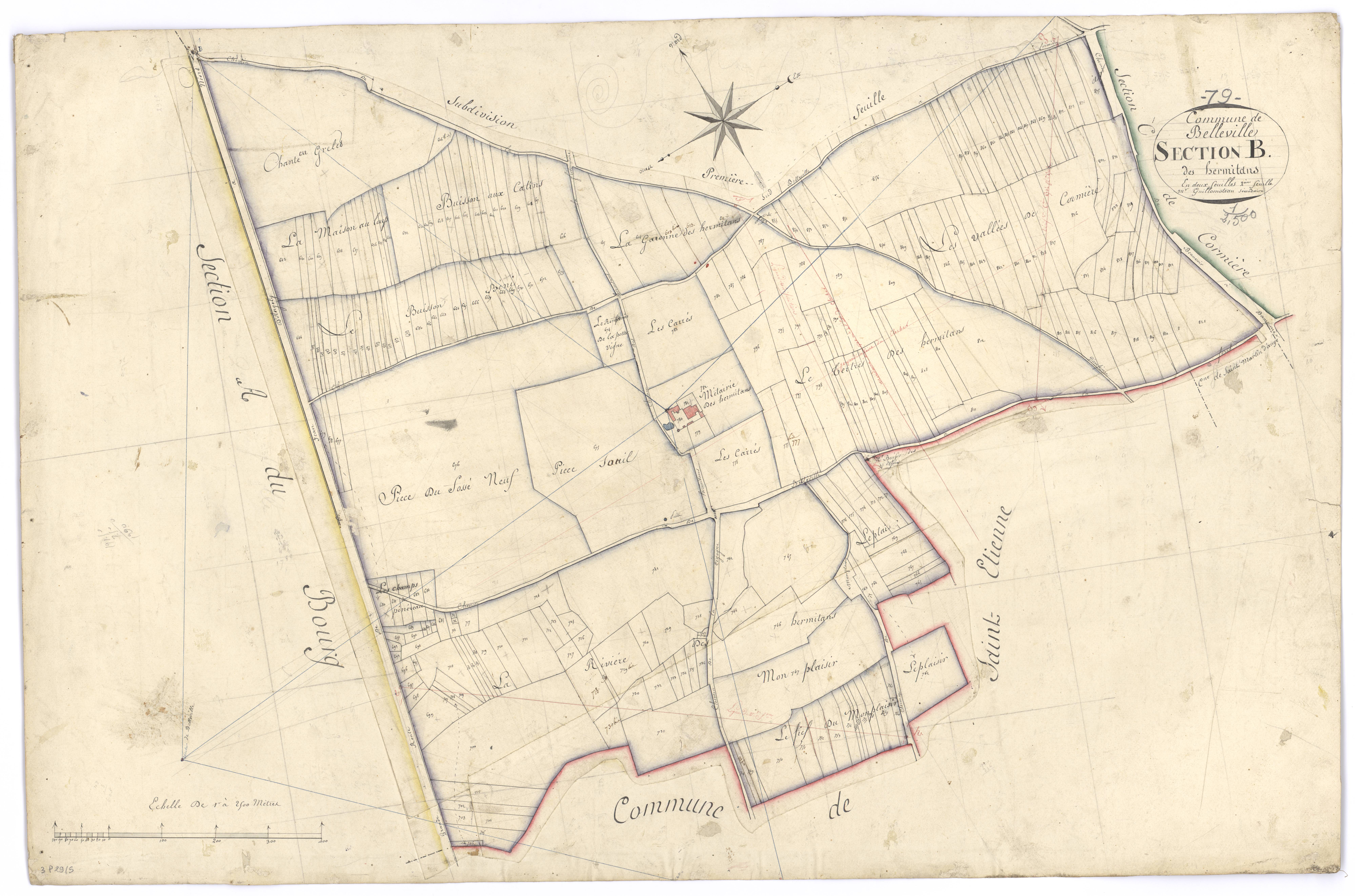 Belleville - FRAD079_CADASTRE_NAPOLEONIEN Section B2 dite des Hermitans 