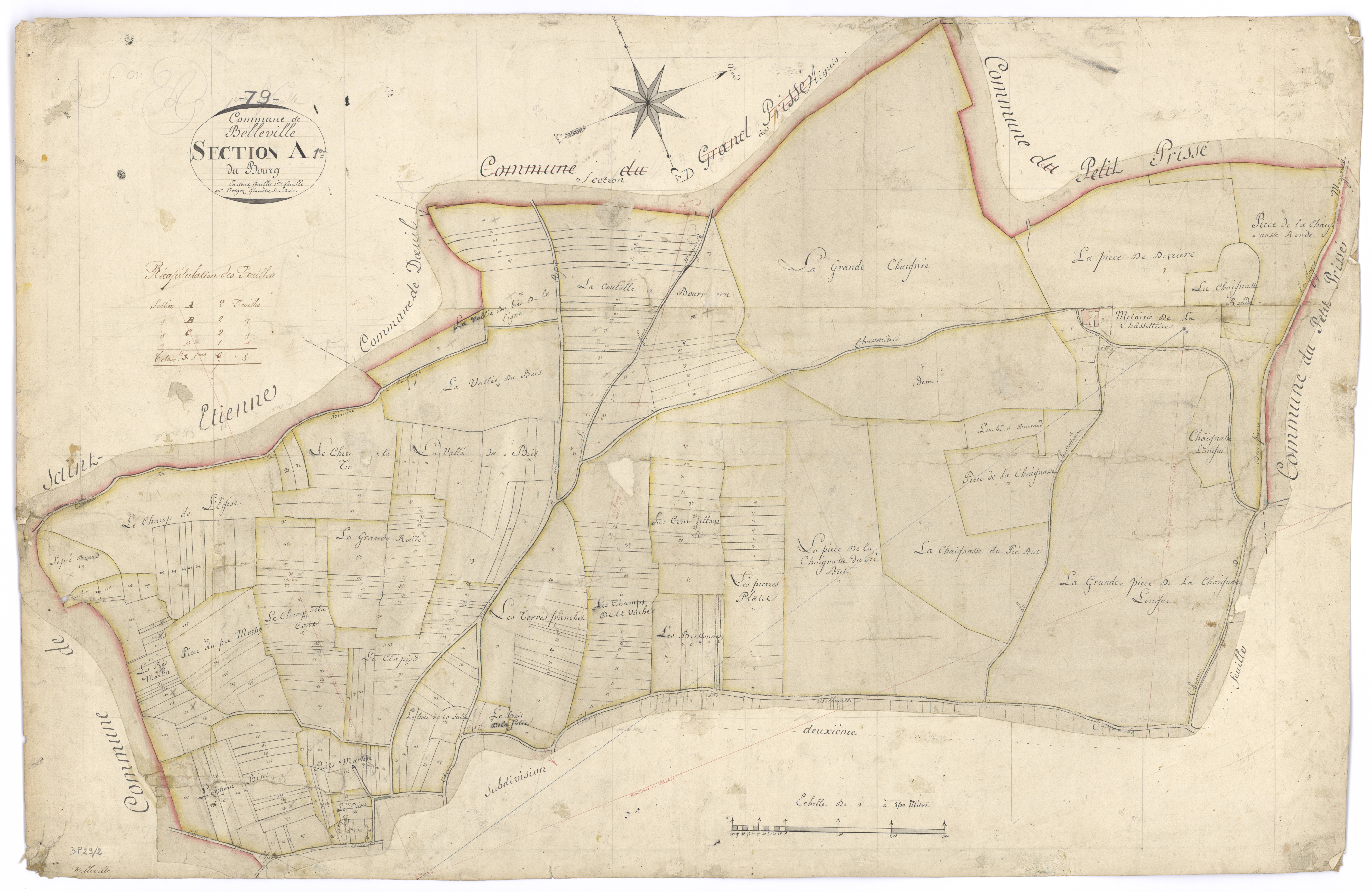Belleville - FRAD079_CADASTRE_NAPOLEONIEN Section A1 dite du Bourg 