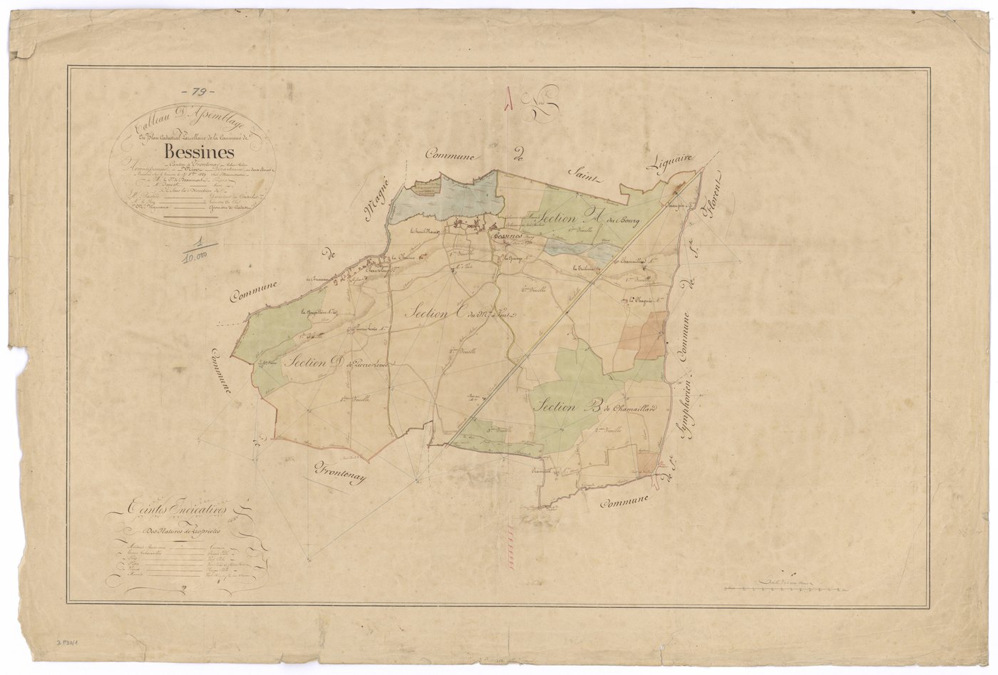 Bessines - FRAD079_CADASTRE_NAPOLEONIEN Tableau d'assemblage 