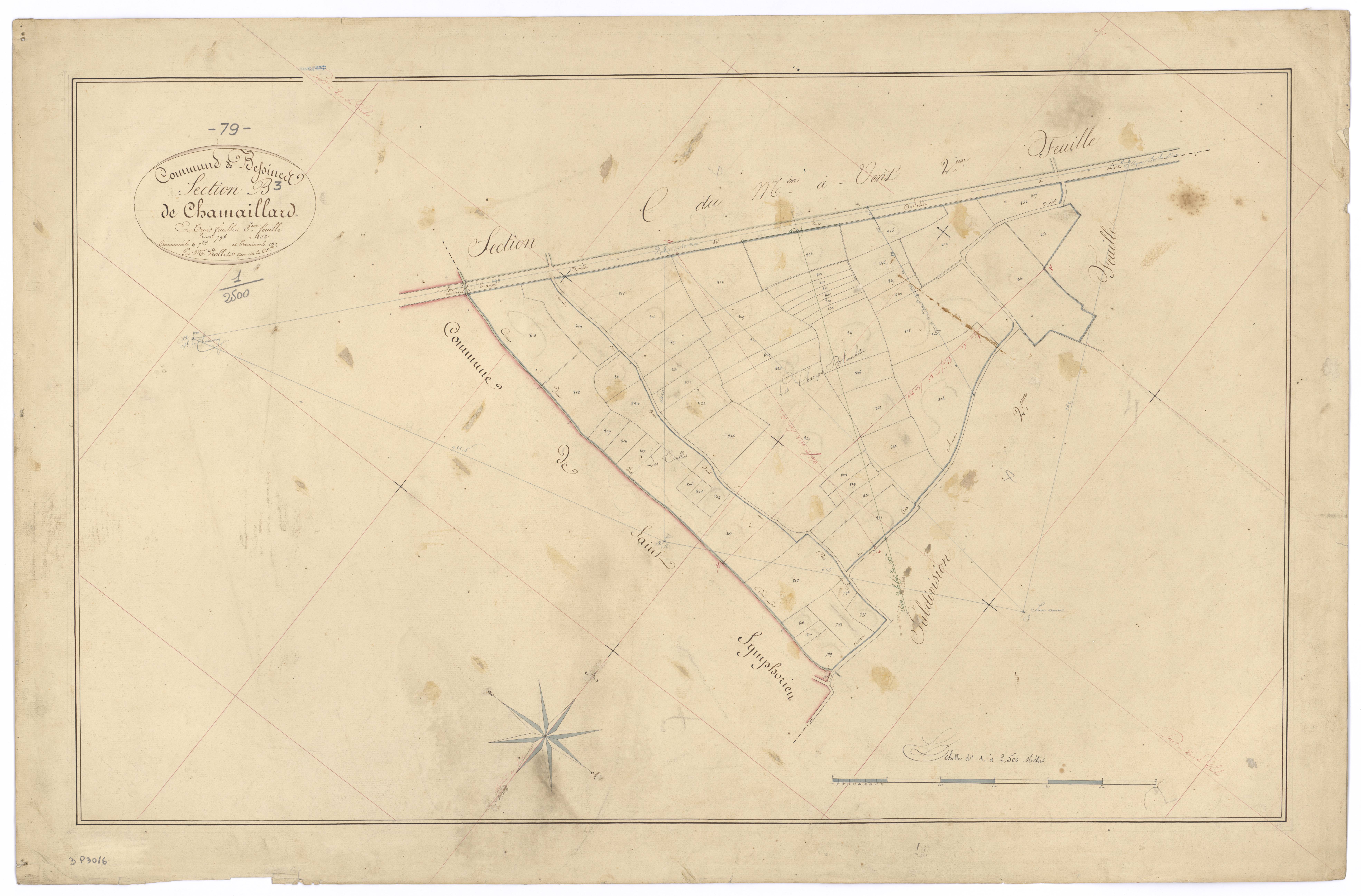 Bessines - FRAD079_CADASTRE_NAPOLEONIEN Section B3 dite de Chamaillard