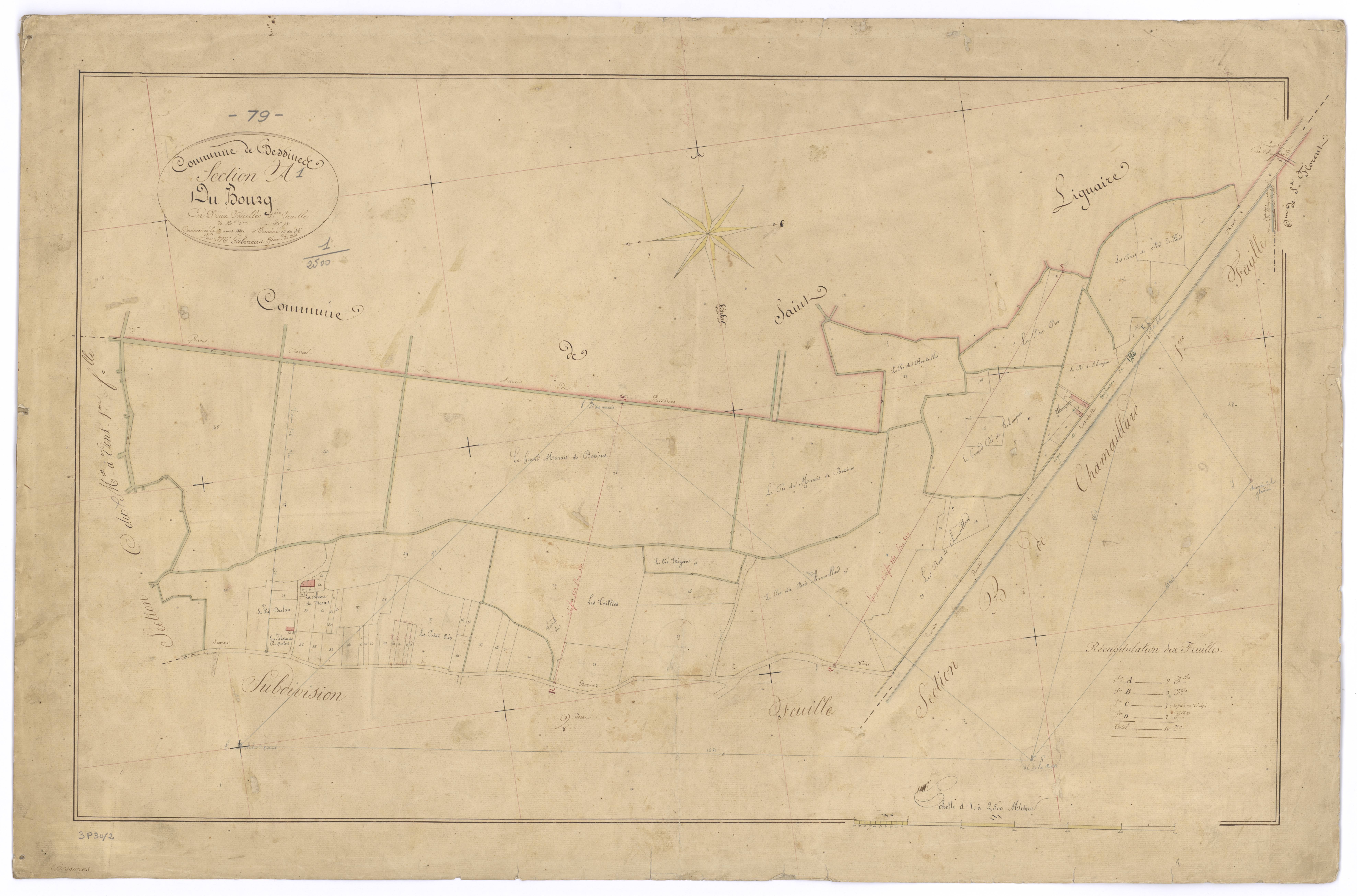 Bessines - FRAD079_CADASTRE_NAPOLEONIEN Section A1 dite du Bourg