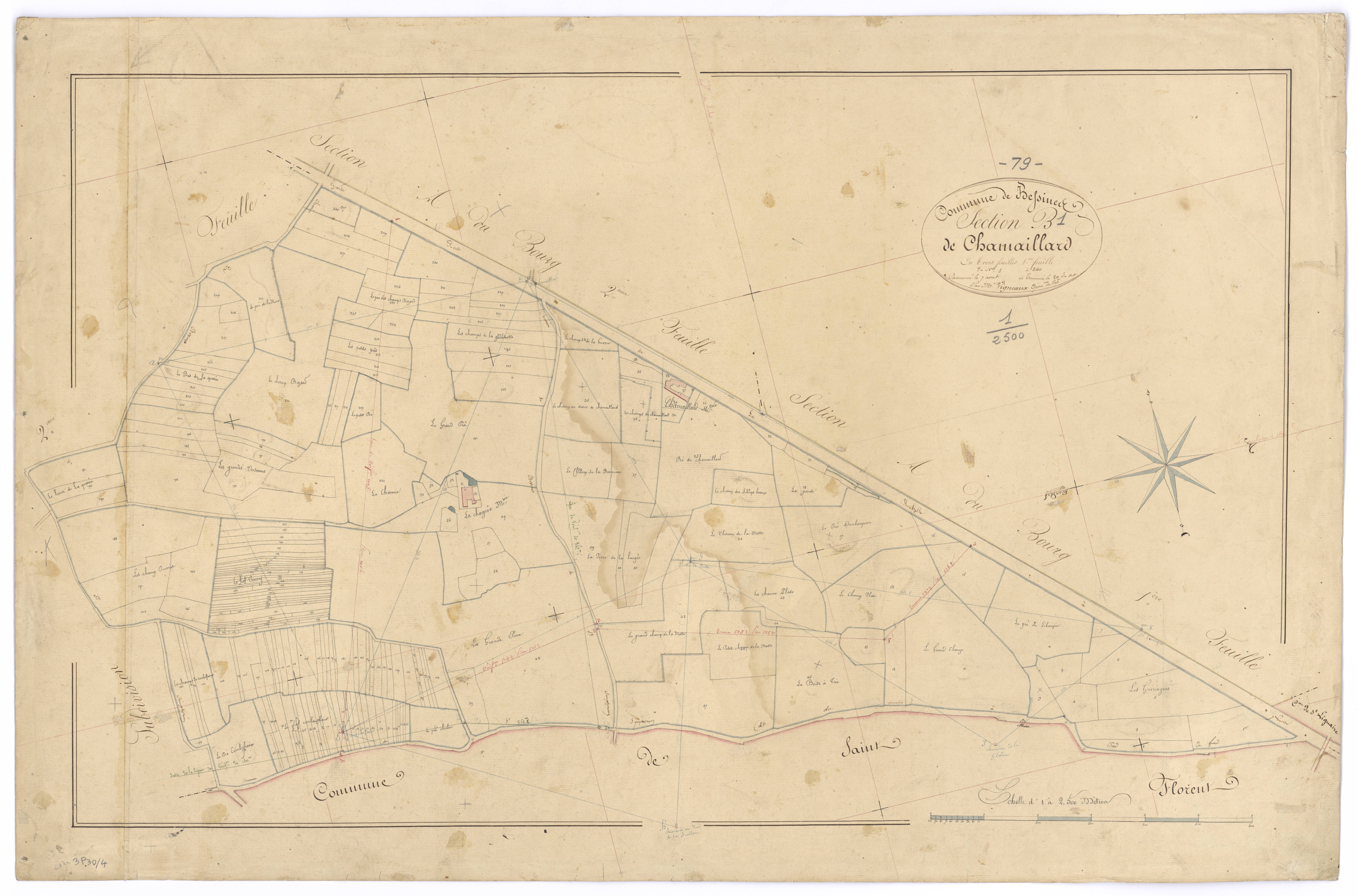 Bessines - FRAD079_CADASTRE_NAPOLEONIEN Section B1 dite de Chamaillard 