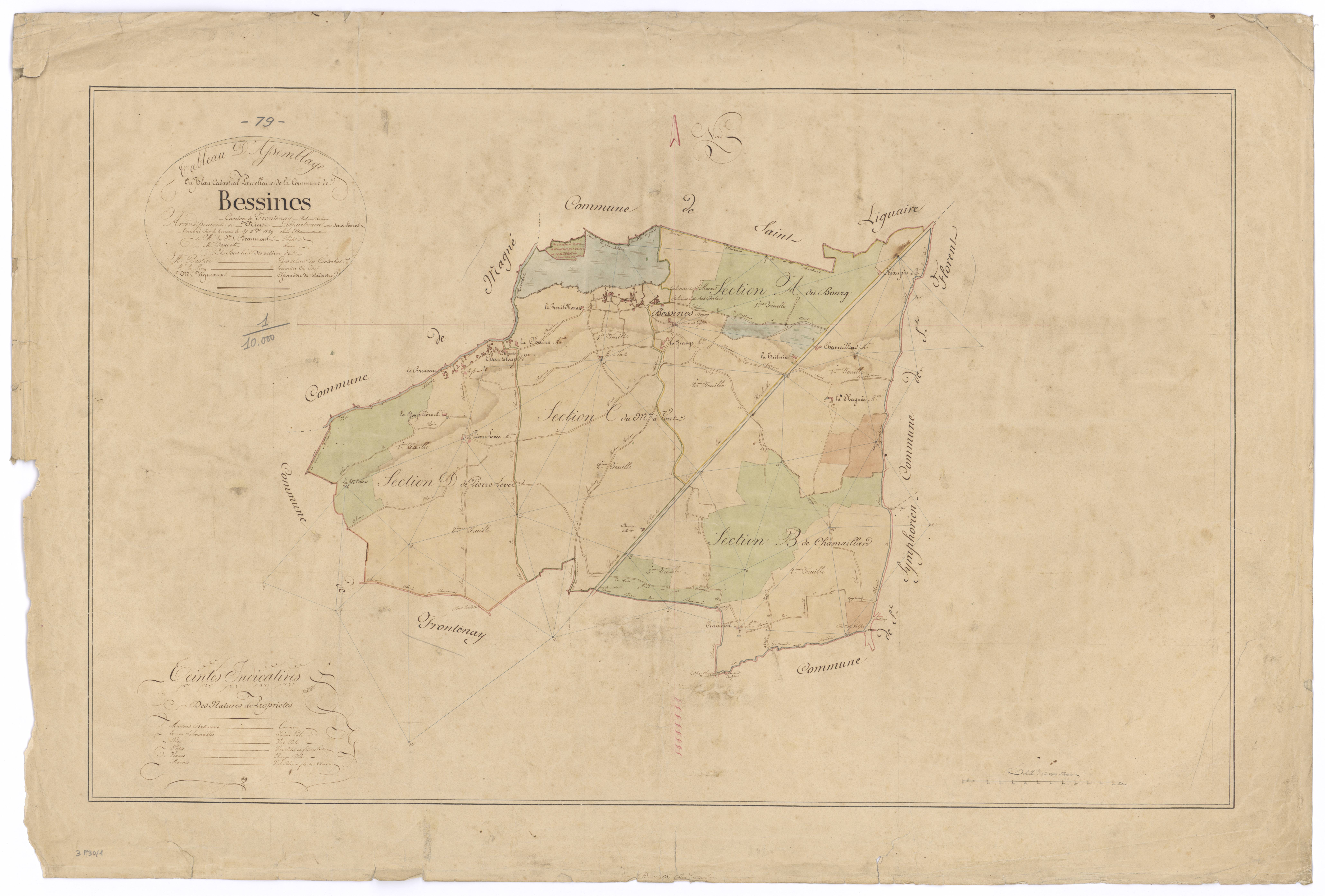 Bessines - FRAD079_CADASTRE_NAPOLEONIEN Tableau d'assemblage 