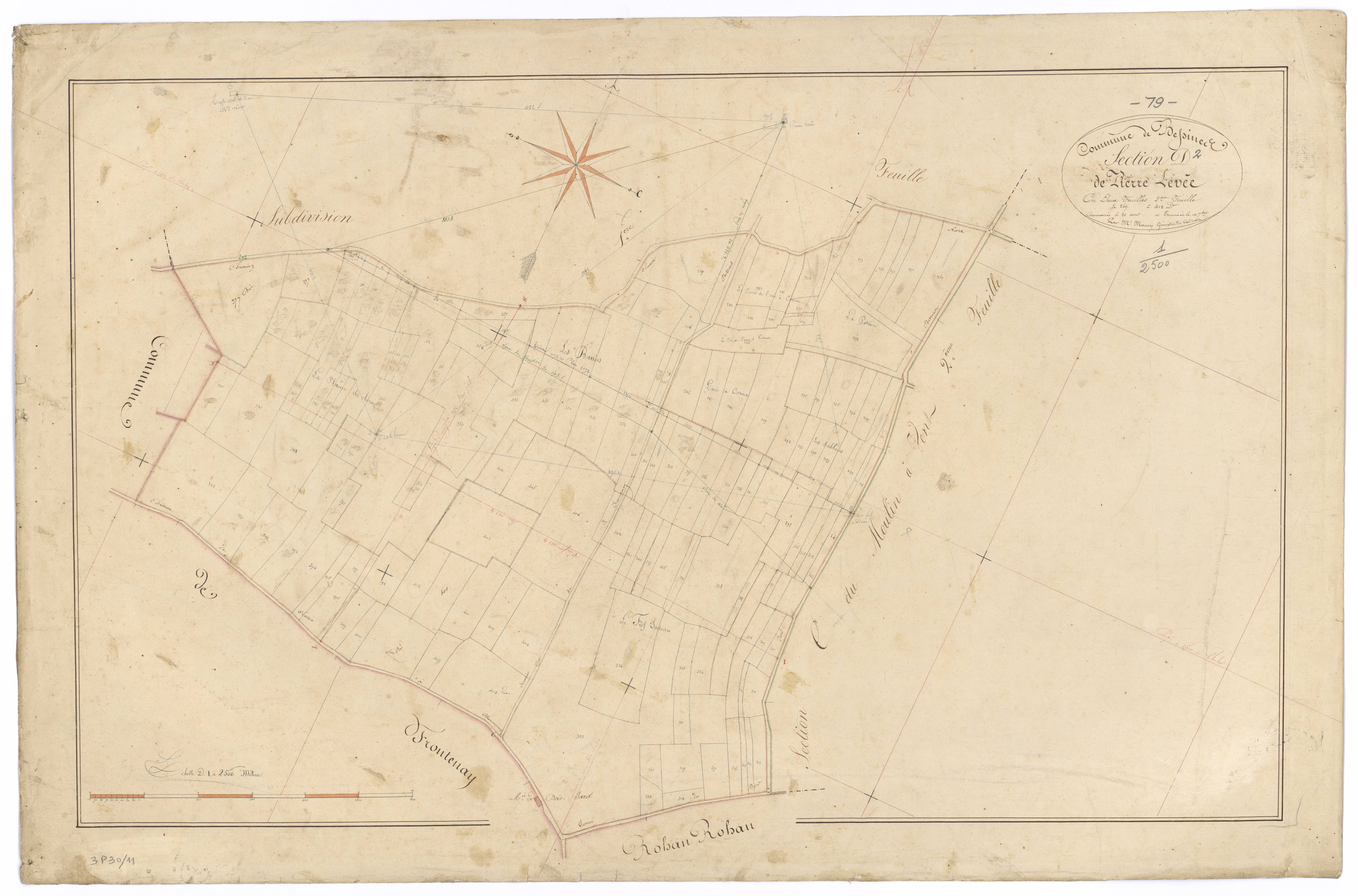 Bessines - FRAD079_CADASTRE_NAPOLEONIEN Section D2 dite Pierre Levée