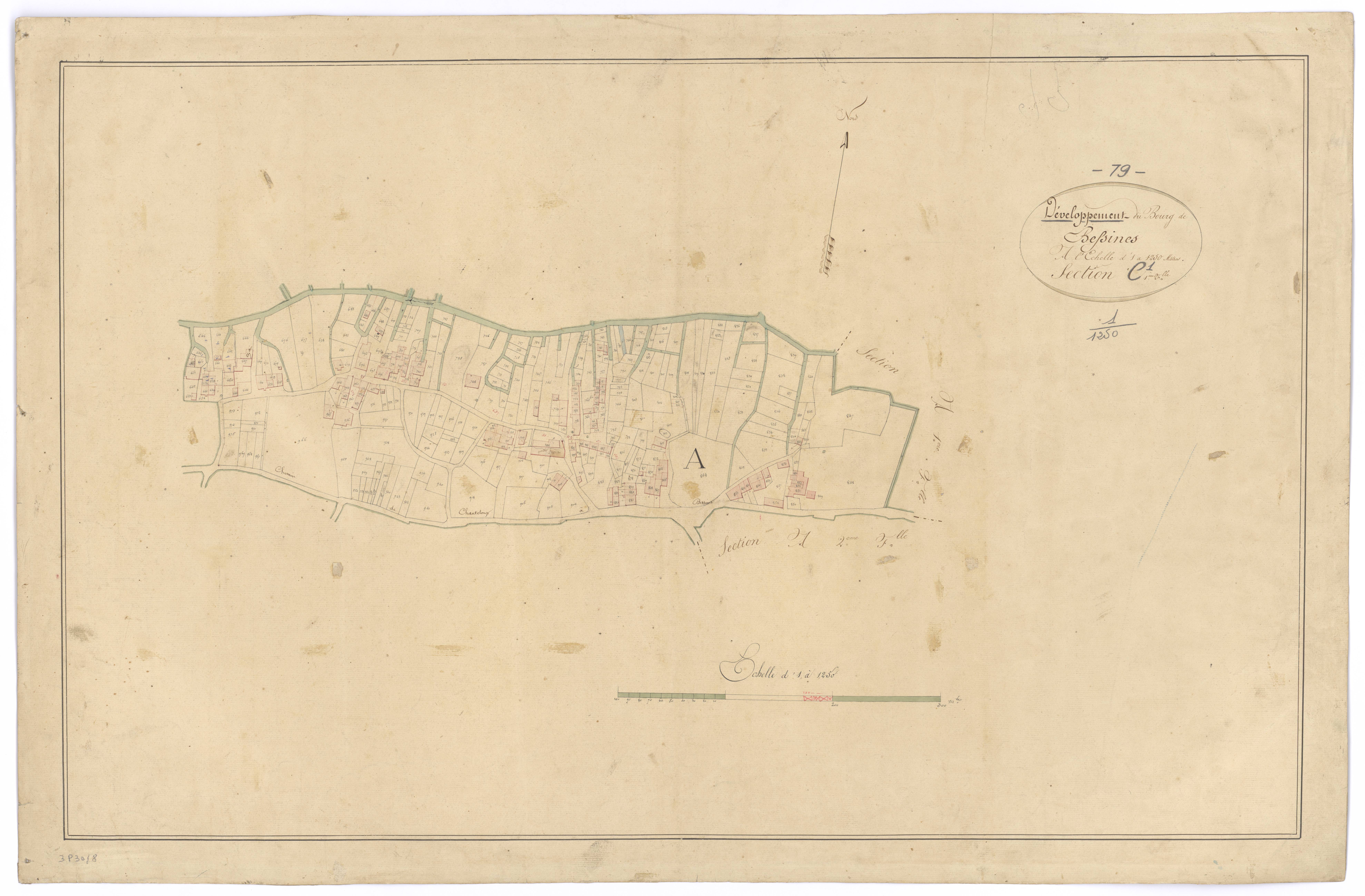 Bessines - FRAD079_CADASTRE_NAPOLEONIEN Developpement du Bourg de Bessines de la section C1