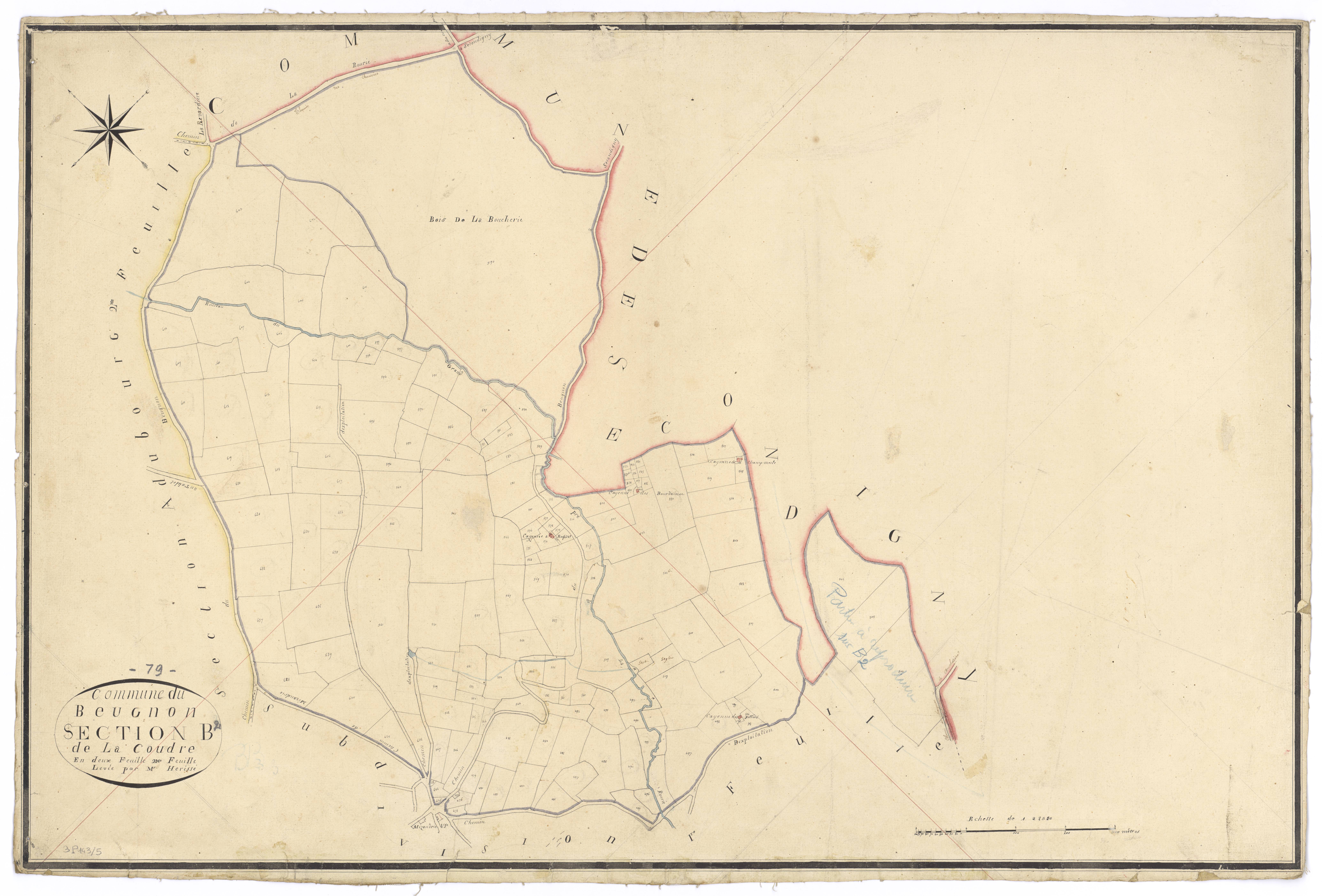 Le Beugnon - FRAD079_CADASTRE_NAPOLEONIEN Section B2 dite de la Coudre 