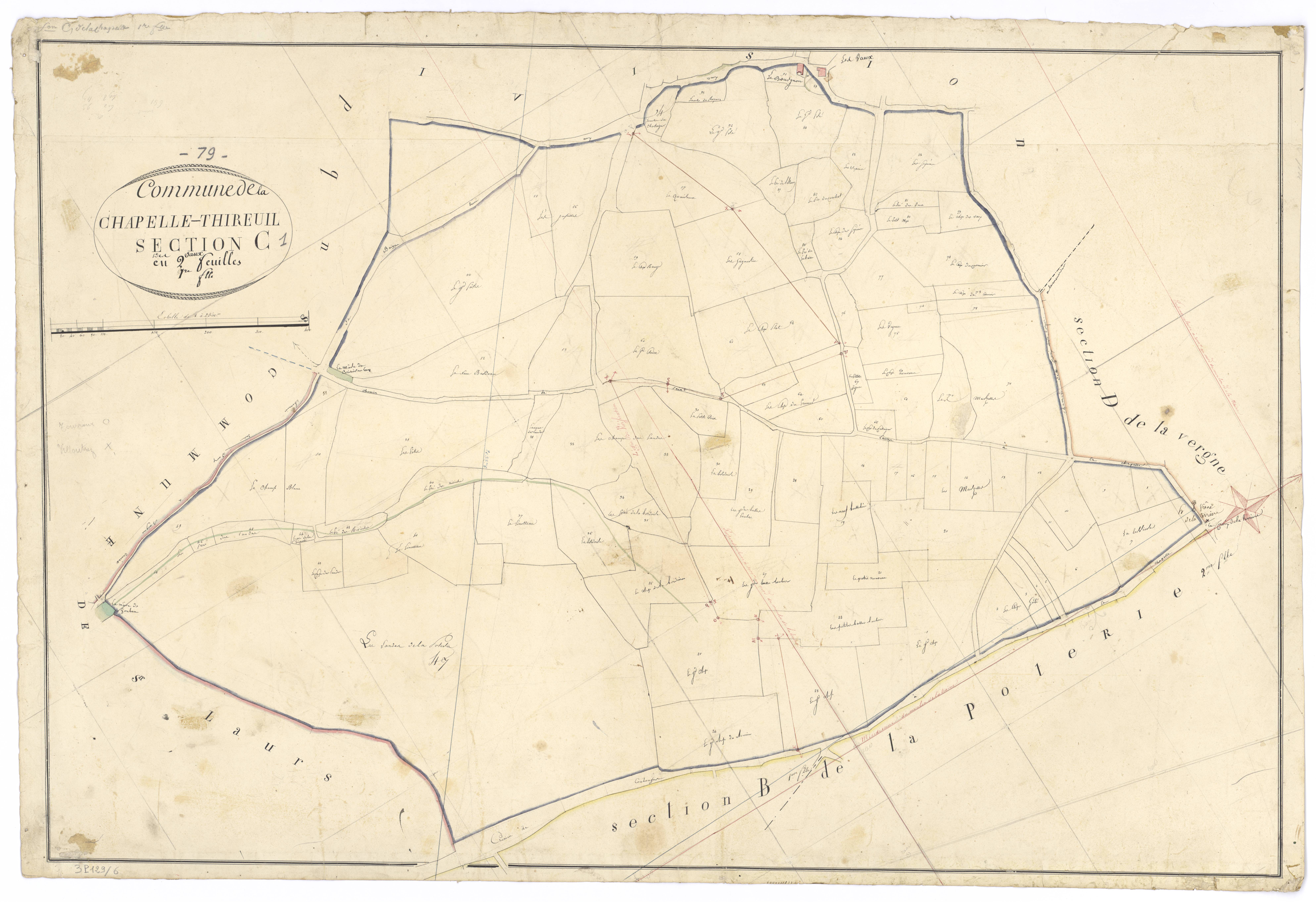 Le Beugnon - FRAD079_CADASTRE_NAPOLEONIEN Section C1 dite des Vaux 