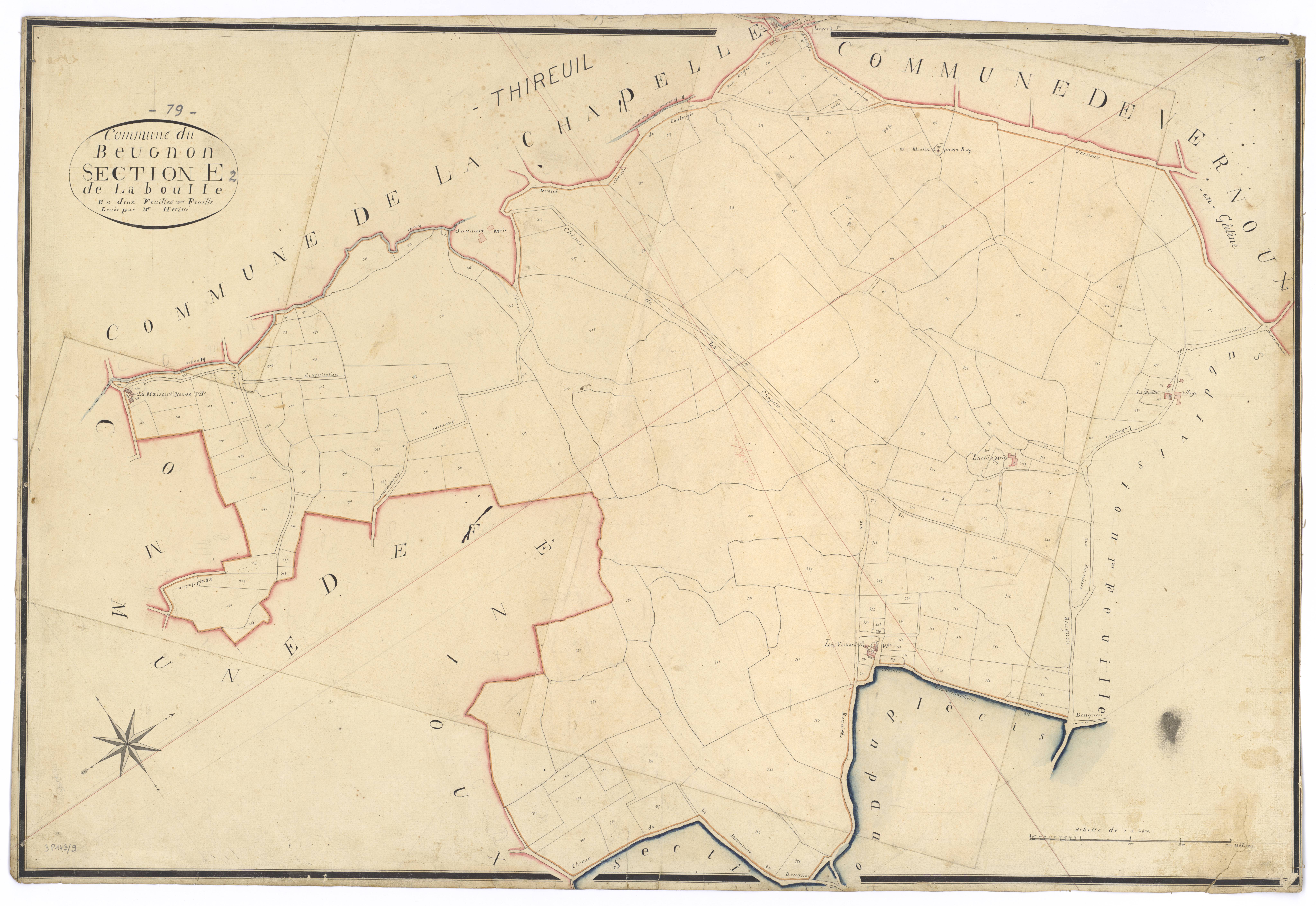 Le Beugnon - FRAD079_CADASTRE_NAPOLEONIEN Section E2 dite de la Boulle 