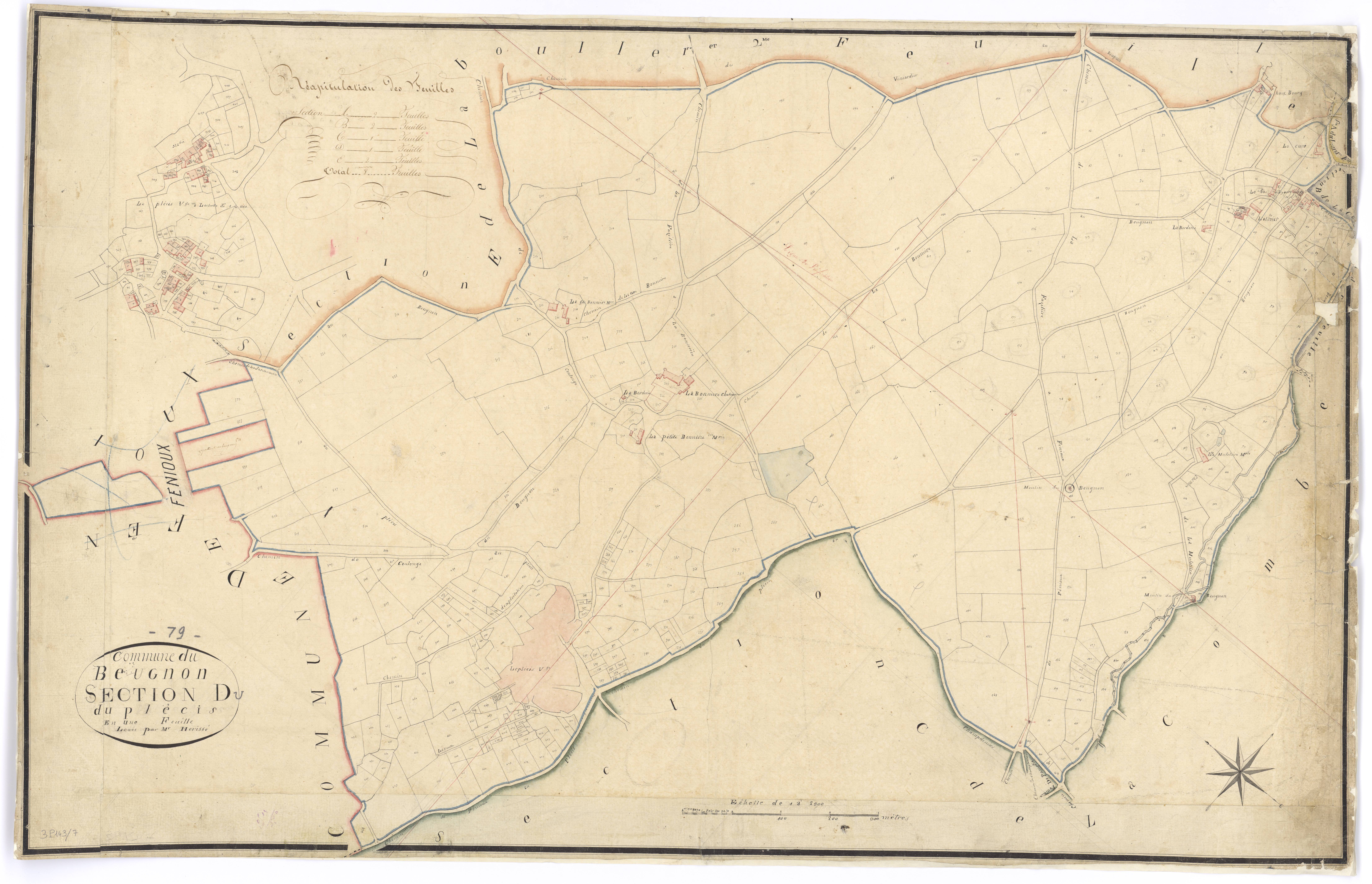 Le Beugnon - FRAD079_CADASTRE_NAPOLEONIEN Section D dite du Plécis 