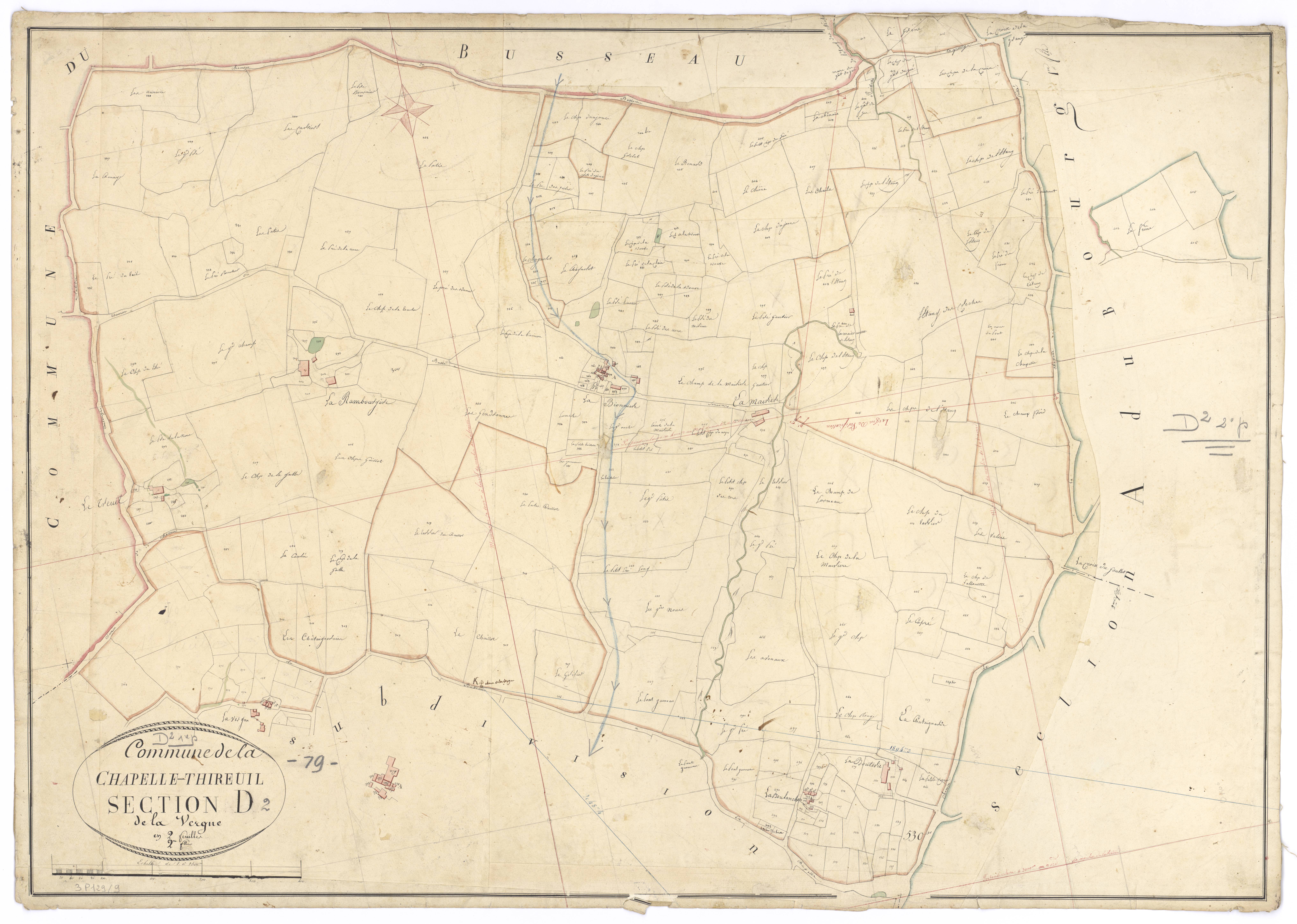 Le Beugnon - FRAD079_CADASTRE_NAPOLEONIEN Section D2 dite de la Vergne 