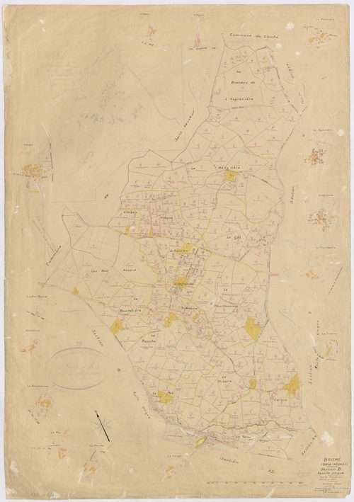 Boismé - FRAD079_CADASTRE_RECENT Section B (Feuille unique) 