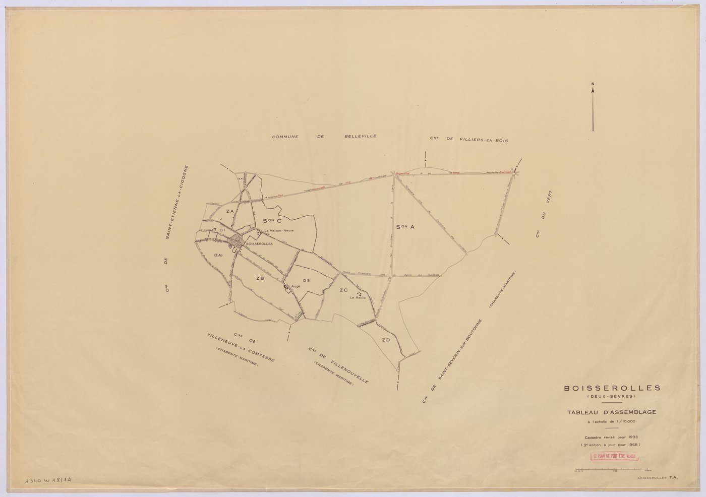 Boisserolles - FRAD079_CADASTRE_RECENT Tableau d'assemblage (Feuille 4) 