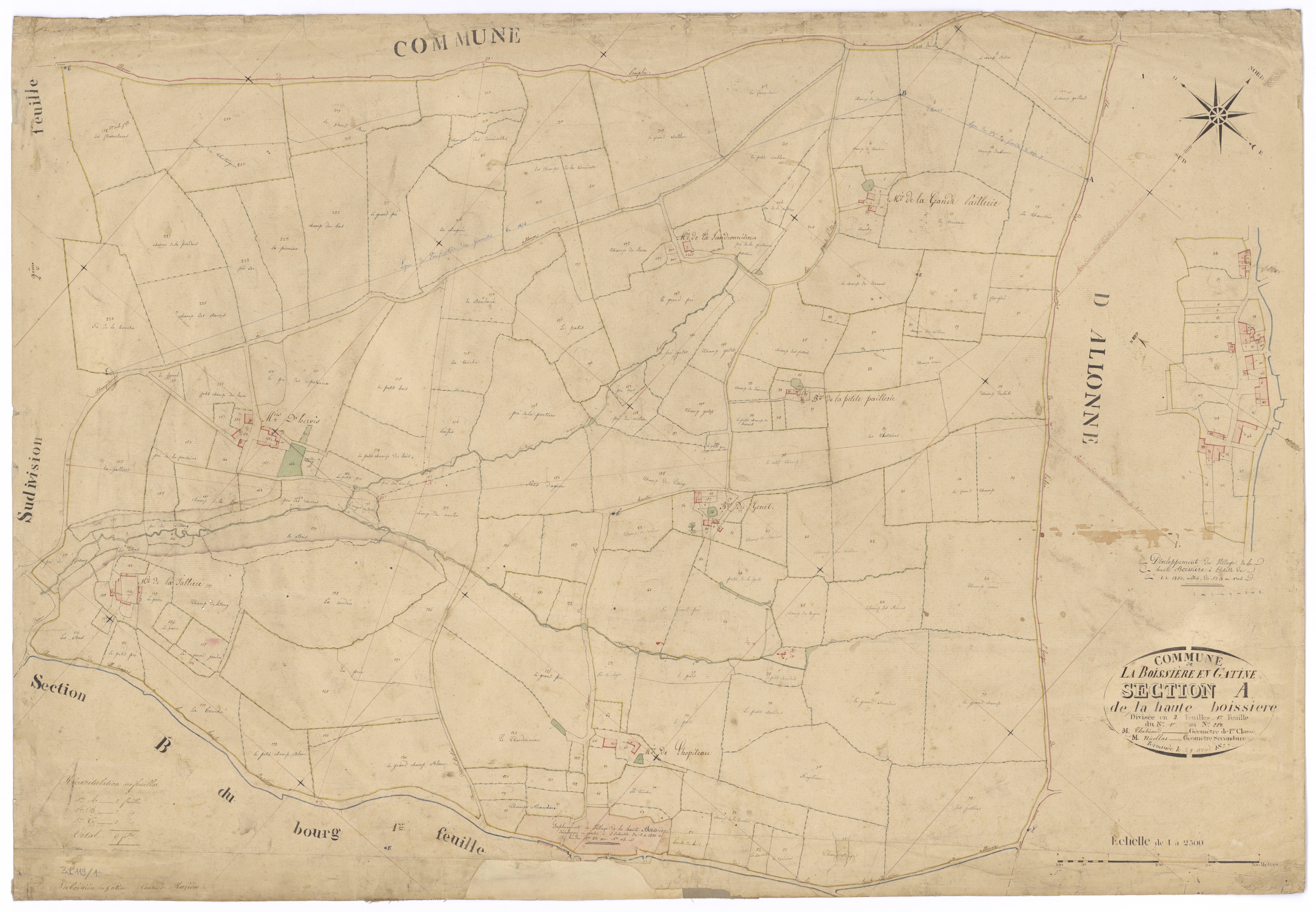 La Boissière-en-Gâtine - FRAD079_CADASTRE_NAPOLEONIEN Section A1 dite de la Haute-Boissière 